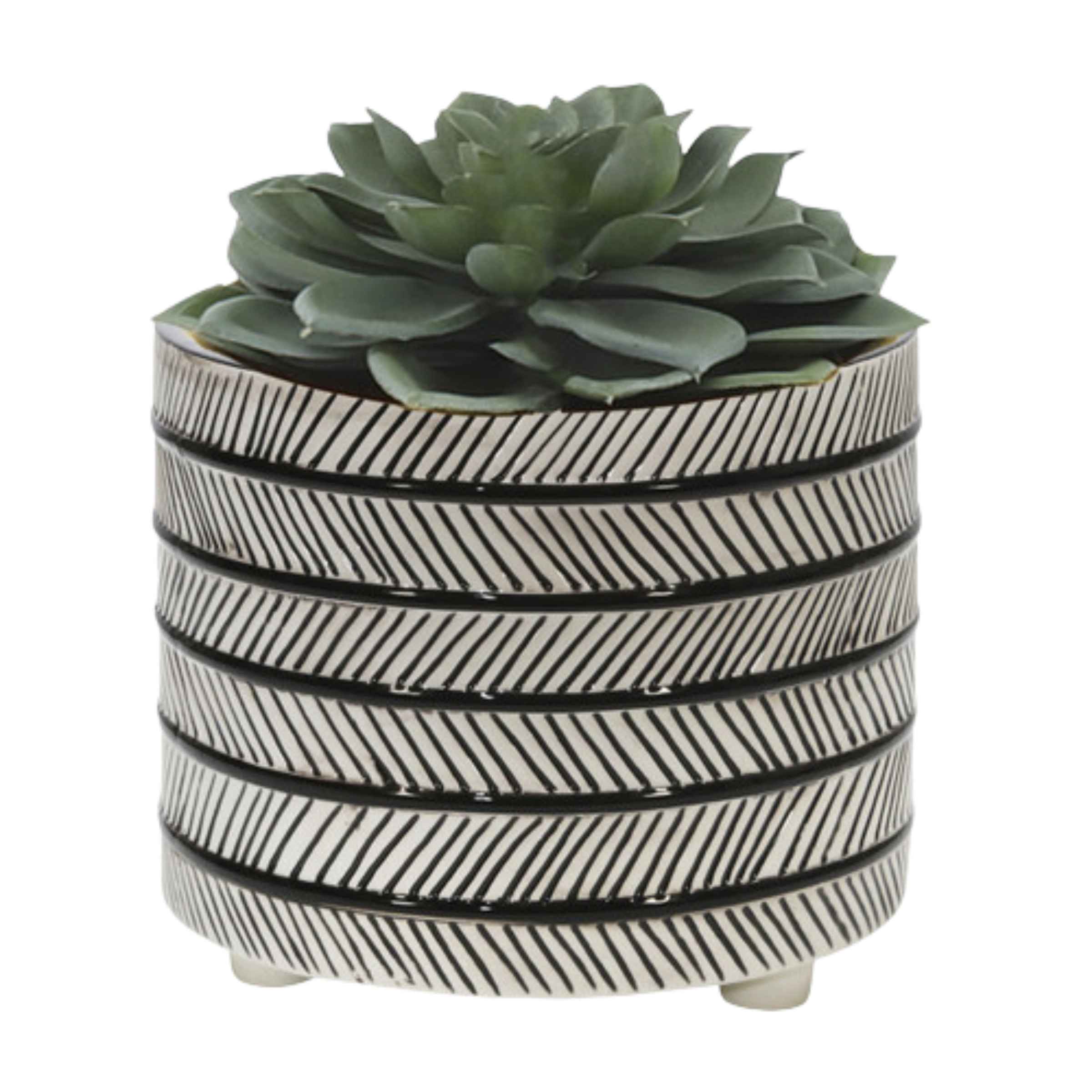 Set Of 2 Ceramic Diamond Footed Planter 25, 30 Cm 15064-06 -  Planter Boxes - ebarza Furniture UAE | Shop Modern Furniture in Abu Dhabi & Dubai - مفروشات ايبازرا في الامارات | تسوق اثاث عصري وديكورات مميزة في دبي وابوظبي