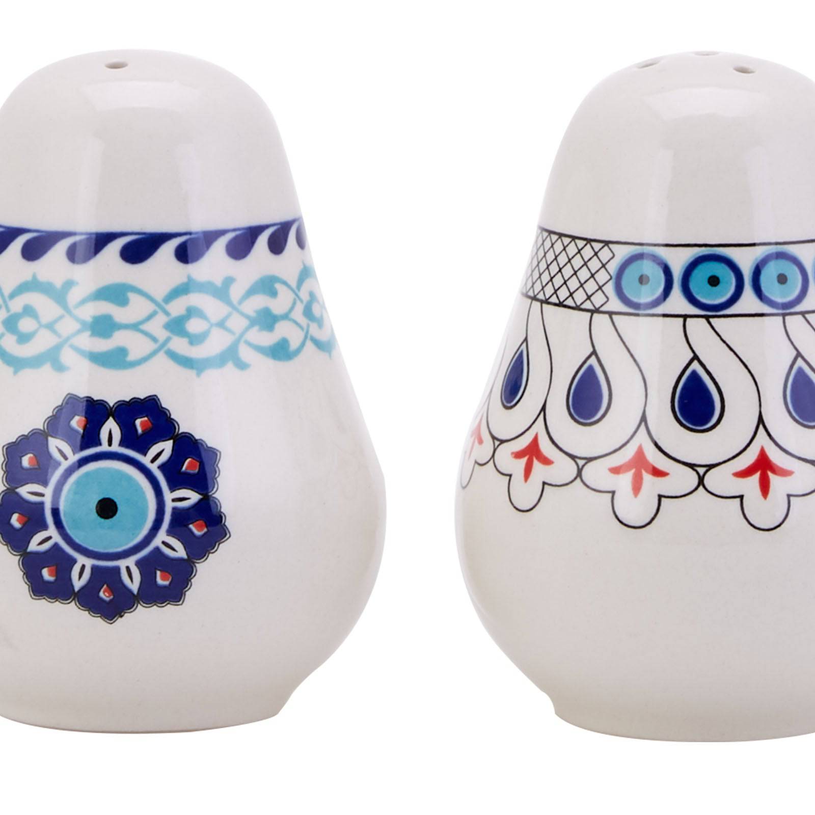 Set of 2  Karaca Salt + Paper Mai Seljuk Series Set 153.03.07.9026  +   153.03.07.9027 -  Spice Sets - ebarza Furniture UAE | Shop Modern Furniture in Abu Dhabi & Dubai - مفروشات ايبازرا في الامارات | تسوق اثاث عصري وديكورات مميزة في دبي وابوظبي