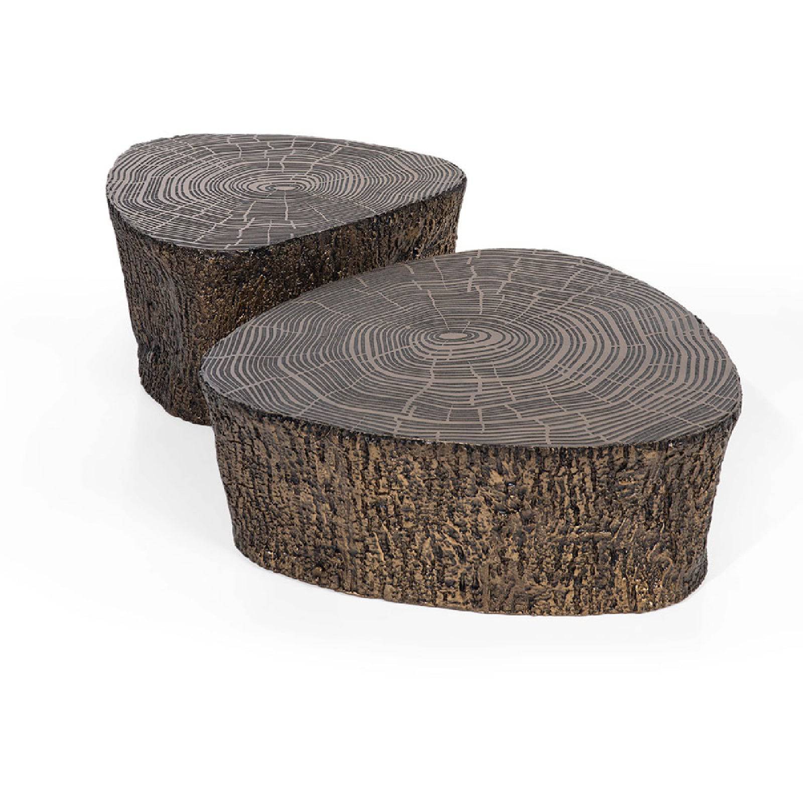 Set Of 2 Limba Brass Coffee Table Lmbr-Hw20 -  Side Tables - ebarza Furniture UAE | Shop Modern Furniture in Abu Dhabi & Dubai - مفروشات ايبازرا في الامارات | تسوق اثاث عصري وديكورات مميزة في دبي وابوظبي