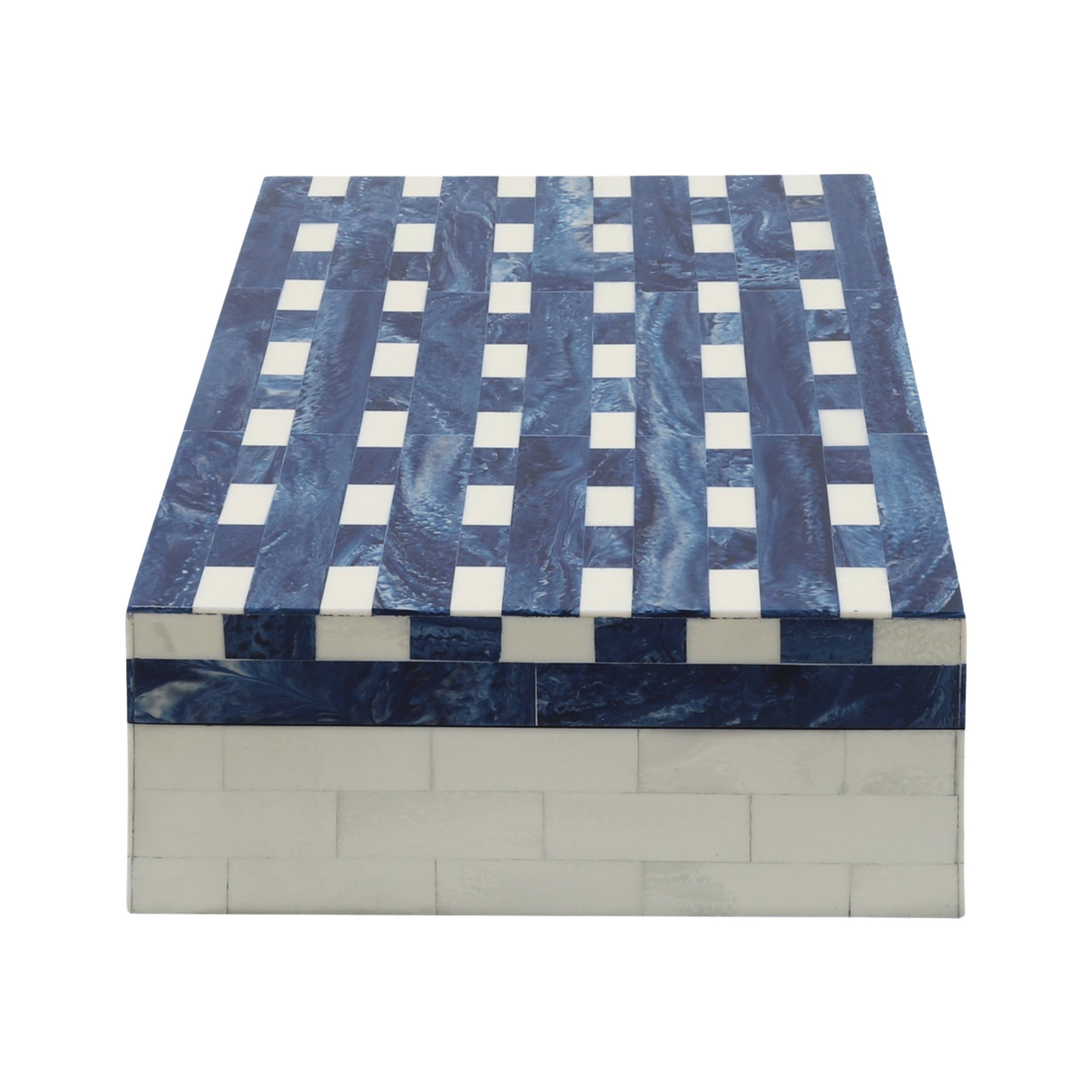 Set Of 2 Resin Decorative Box - Blue 16649 -  Decorative Boxes - ebarza Furniture UAE | Shop Modern Furniture in Abu Dhabi & Dubai - مفروشات ايبازرا في الامارات | تسوق اثاث عصري وديكورات مميزة في دبي وابوظبي