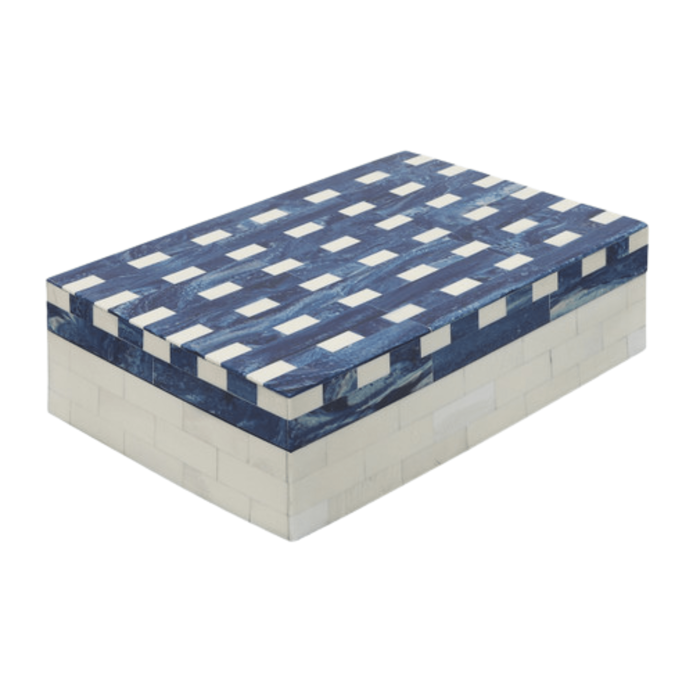 Set Of 2 Resin Decorative Box - Blue 16649 -  Decorative Boxes - ebarza Furniture UAE | Shop Modern Furniture in Abu Dhabi & Dubai - مفروشات ايبازرا في الامارات | تسوق اثاث عصري وديكورات مميزة في دبي وابوظبي