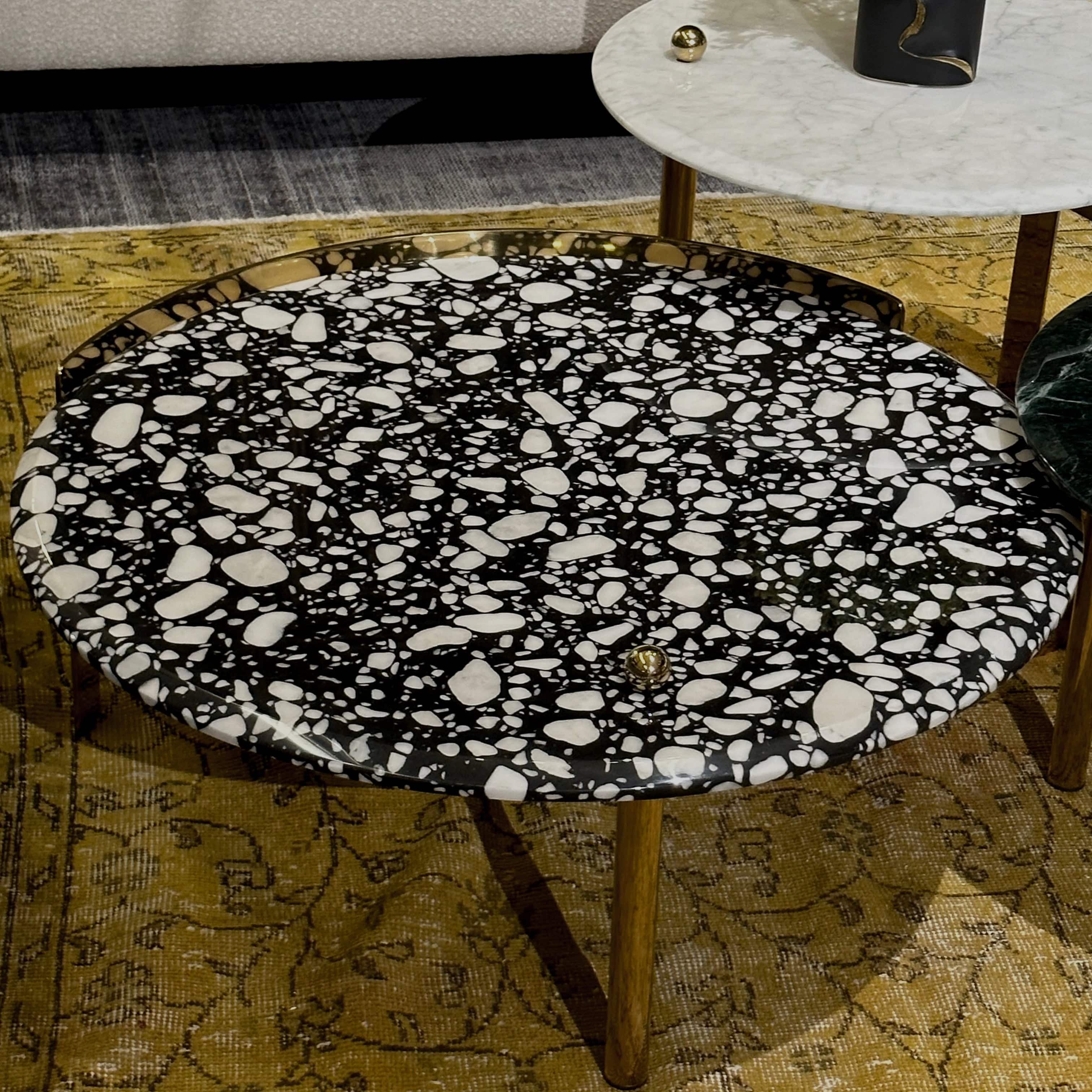 Set Of 3 Natural Marble Center Table Tg-631 -  Coffee Tables - ebarza Furniture UAE | Shop Modern Furniture in Abu Dhabi & Dubai - مفروشات ايبازرا في الامارات | تسوق اثاث عصري وديكورات مميزة في دبي وابوظبي