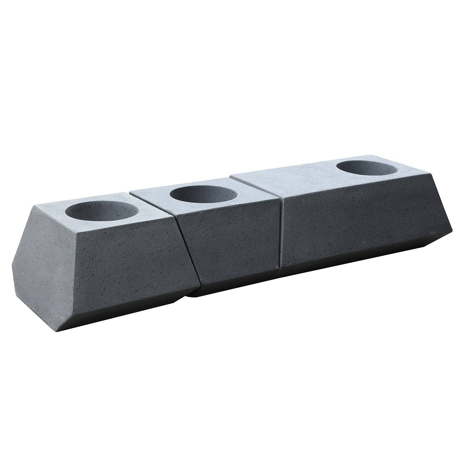 Set Of 3 Outdoor/Indoor Fiberglass Concrete Planter Box And Bench Xk-5040A+B+C -  Planter Boxes - ebarza Furniture UAE | Shop Modern Furniture in Abu Dhabi & Dubai - مفروشات ايبازرا في الامارات | تسوق اثاث عصري وديكورات مميزة في دبي وابوظبي