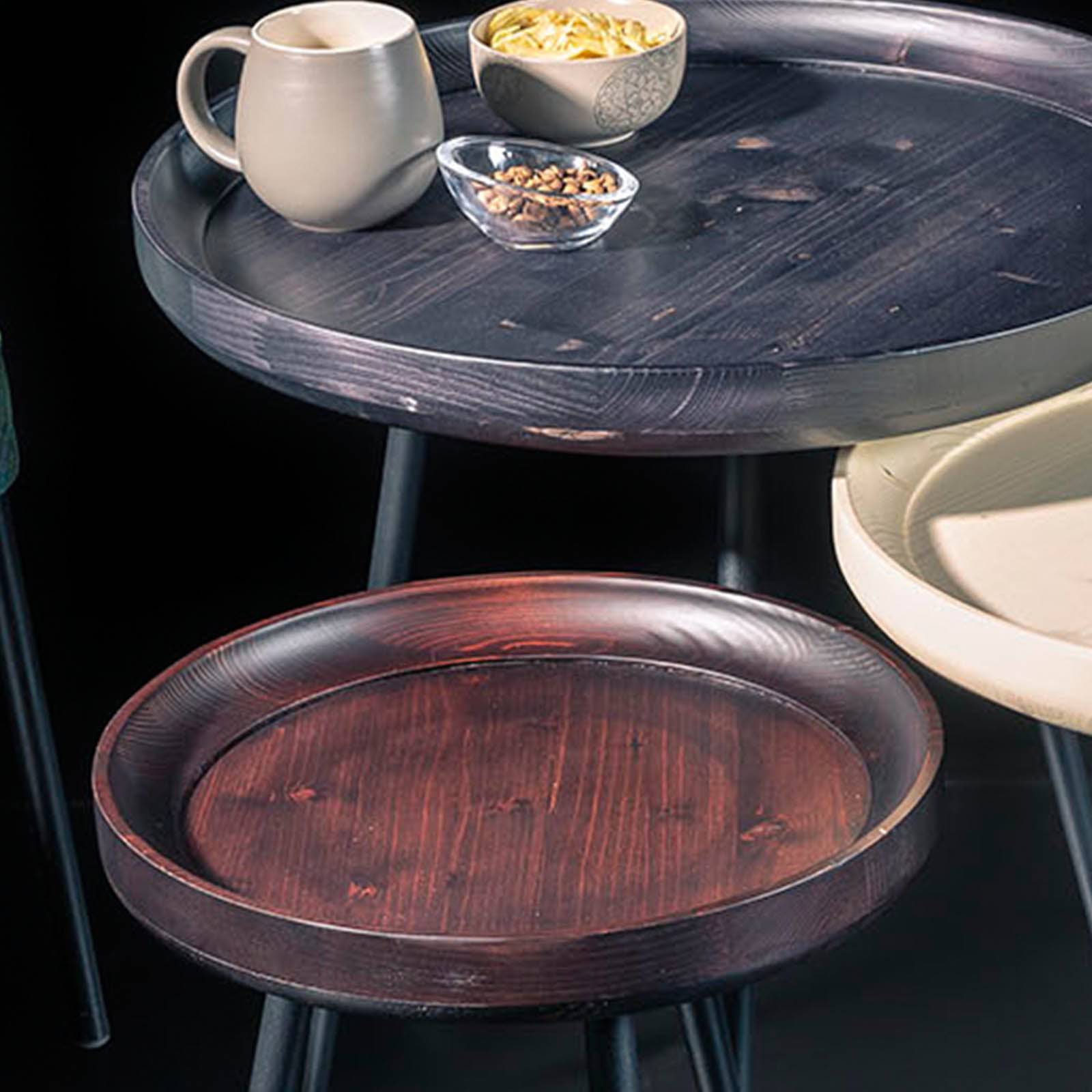 Set Of 3 Spring Service Tables -  Side Tables - ebarza Furniture UAE | Shop Modern Furniture in Abu Dhabi & Dubai - مفروشات ايبازرا في الامارات | تسوق اثاث عصري وديكورات مميزة في دبي وابوظبي