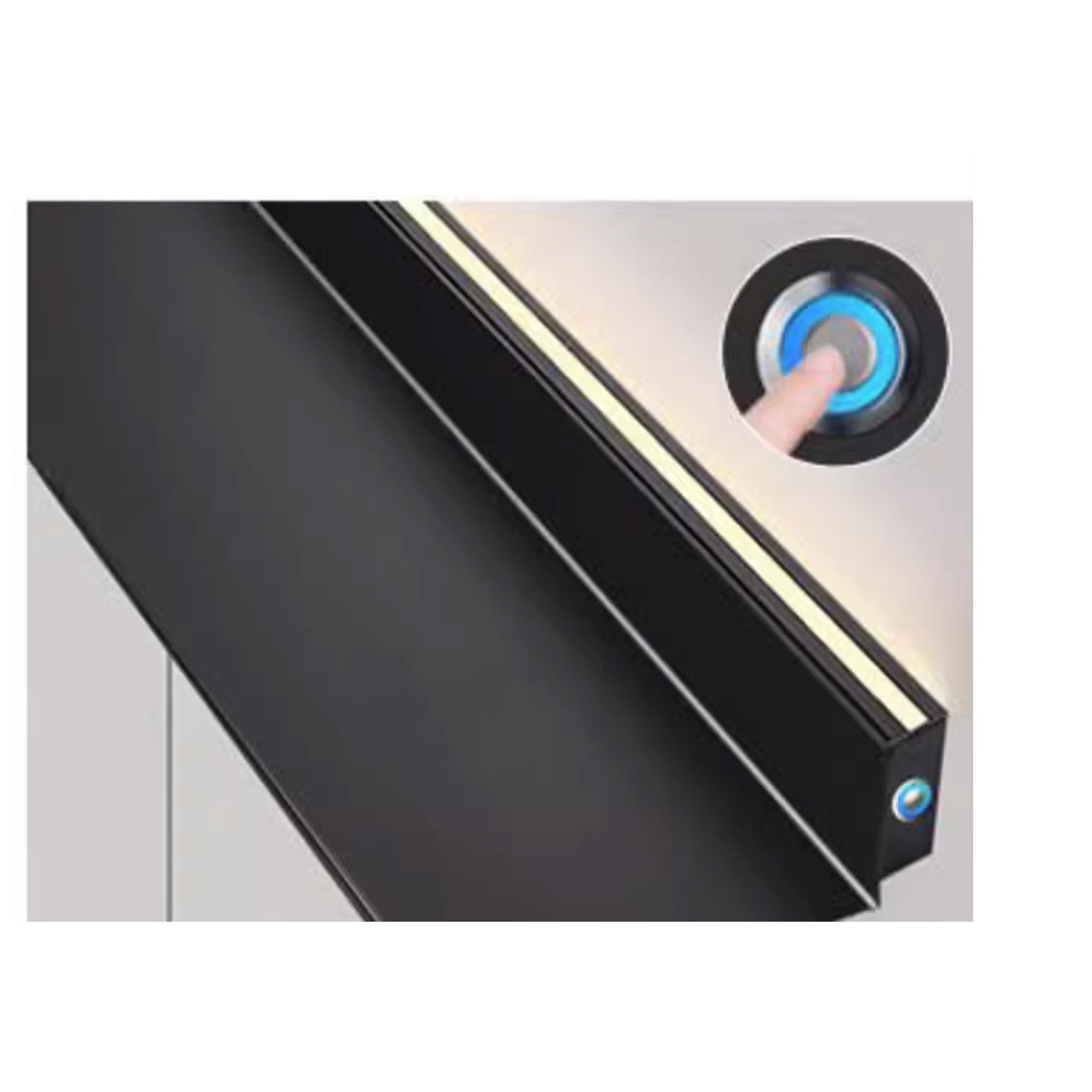 LED Aluminum Panel Light CH4-LT048-80cm Matt Black With Plug-4000k -  Wall Lamps - ebarza Furniture UAE | Shop Modern Furniture in Abu Dhabi & Dubai - مفروشات ايبازرا في الامارات | تسوق اثاث عصري وديكورات مميزة في دبي وابوظبي