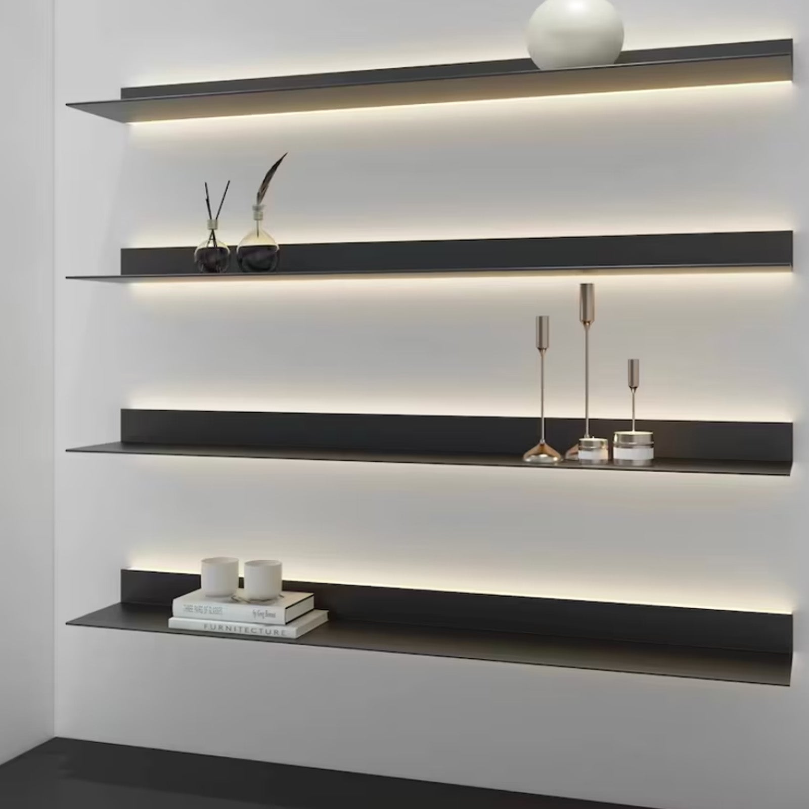 LED Aluminum Panel Light CH4-LT048-80cm Matt Black With Plug-4000k -  Wall Lamps - ebarza Furniture UAE | Shop Modern Furniture in Abu Dhabi & Dubai - مفروشات ايبازرا في الامارات | تسوق اثاث عصري وديكورات مميزة في دبي وابوظبي