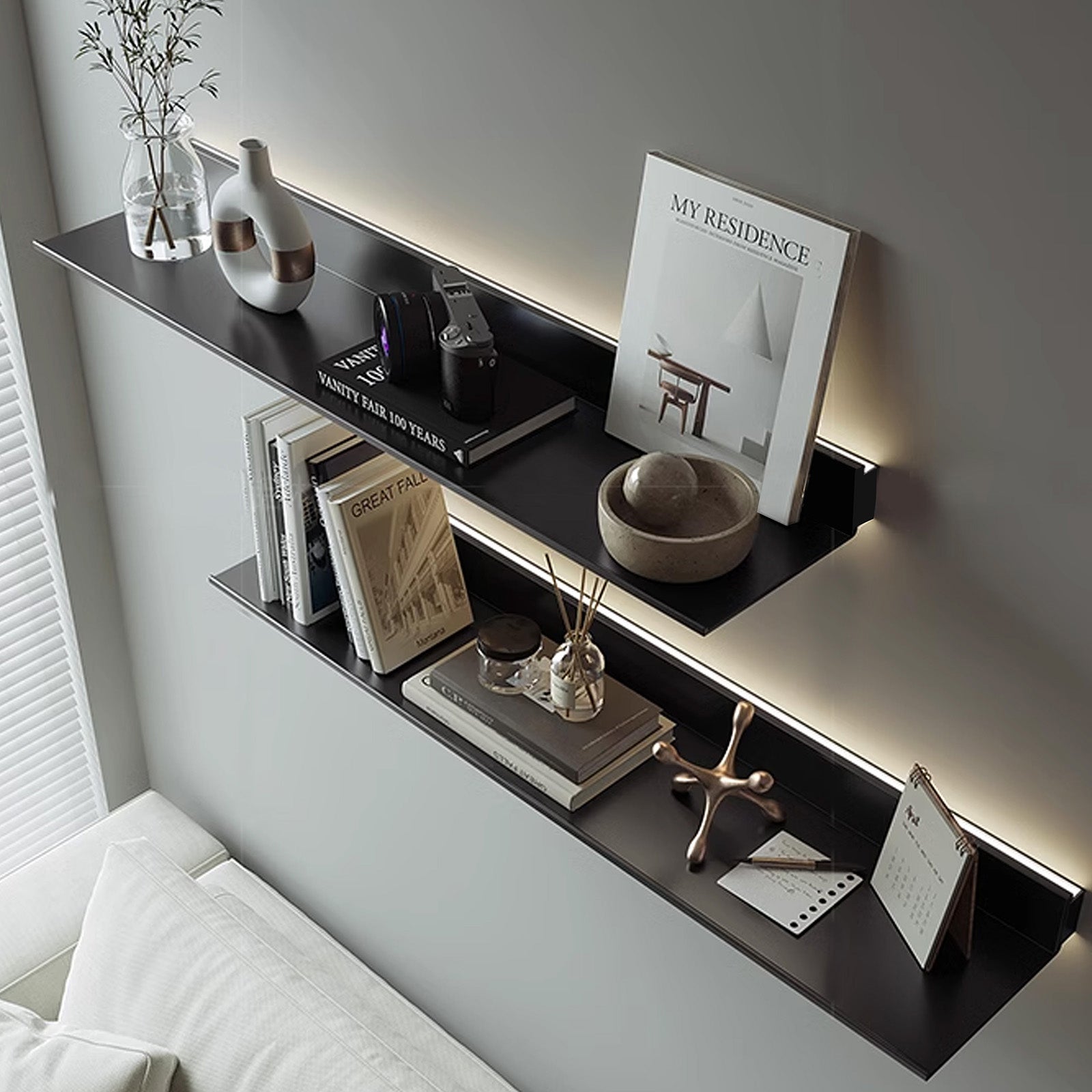 LED Aluminum Panel Light CH4-LT048-80cm Matt Black With Plug-4000k -  Wall Lamps - ebarza Furniture UAE | Shop Modern Furniture in Abu Dhabi & Dubai - مفروشات ايبازرا في الامارات | تسوق اثاث عصري وديكورات مميزة في دبي وابوظبي