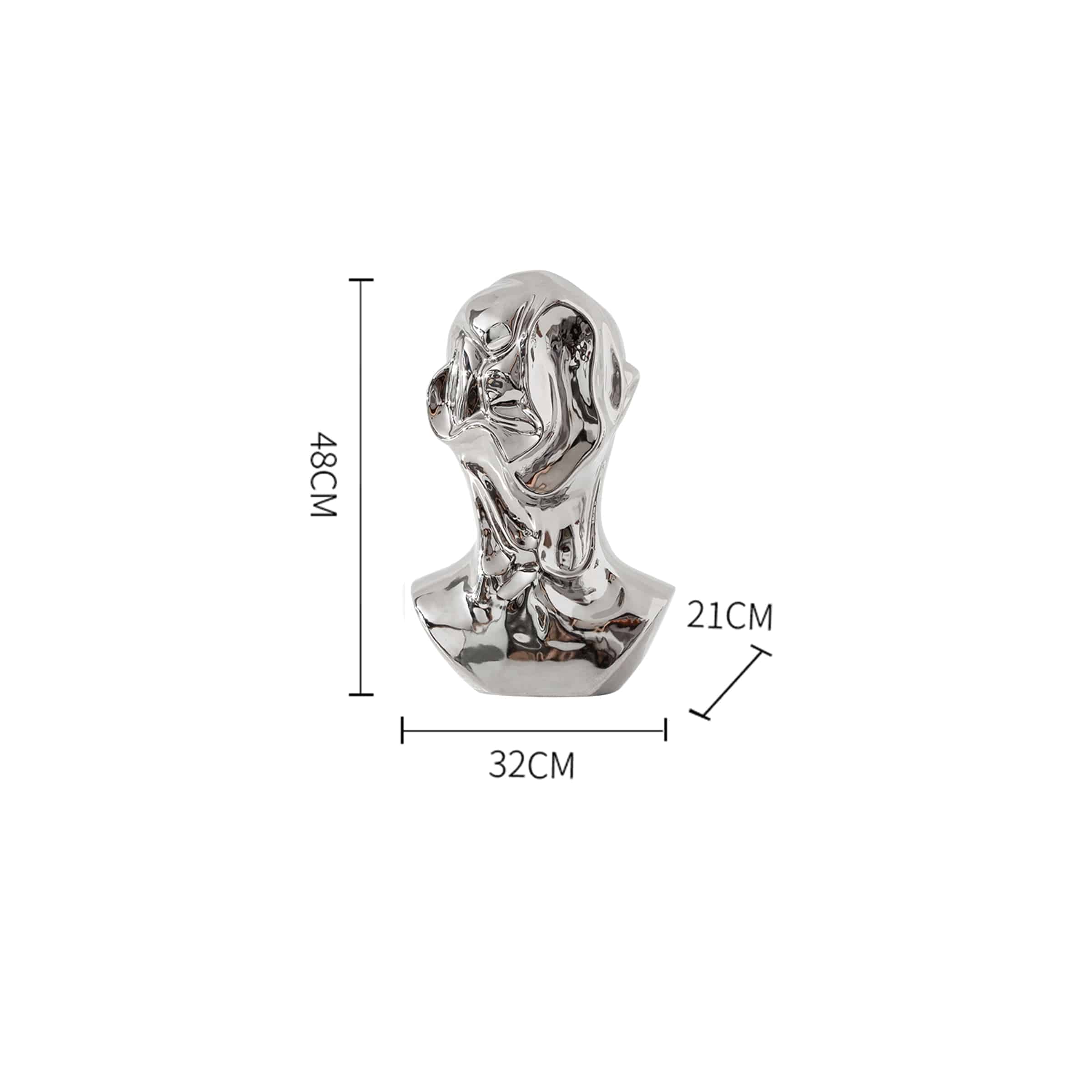 Silver Abstract Human Ornament-C Fa-D21069C -  Home Decor Figurines - ebarza Furniture UAE | Shop Modern Furniture in Abu Dhabi & Dubai - مفروشات ايبازرا في الامارات | تسوق اثاث عصري وديكورات مميزة في دبي وابوظبي