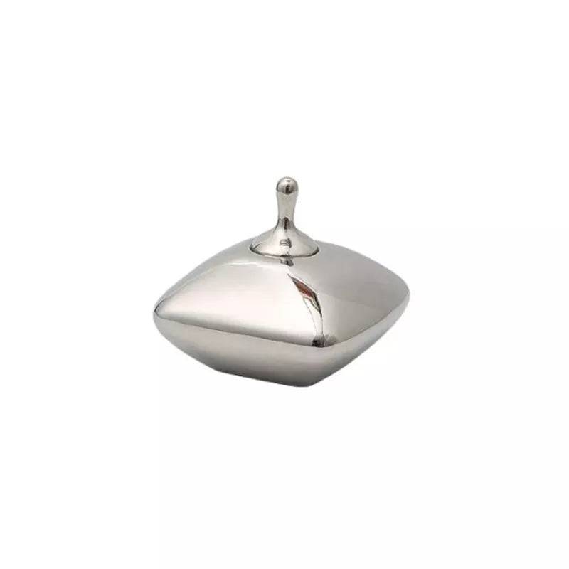 Silver Ceramic Jar - Medium Fd-D22043B -  Vases - ebarza Furniture UAE | Shop Modern Furniture in Abu Dhabi & Dubai - مفروشات ايبازرا في الامارات | تسوق اثاث عصري وديكورات مميزة في دبي وابوظبي