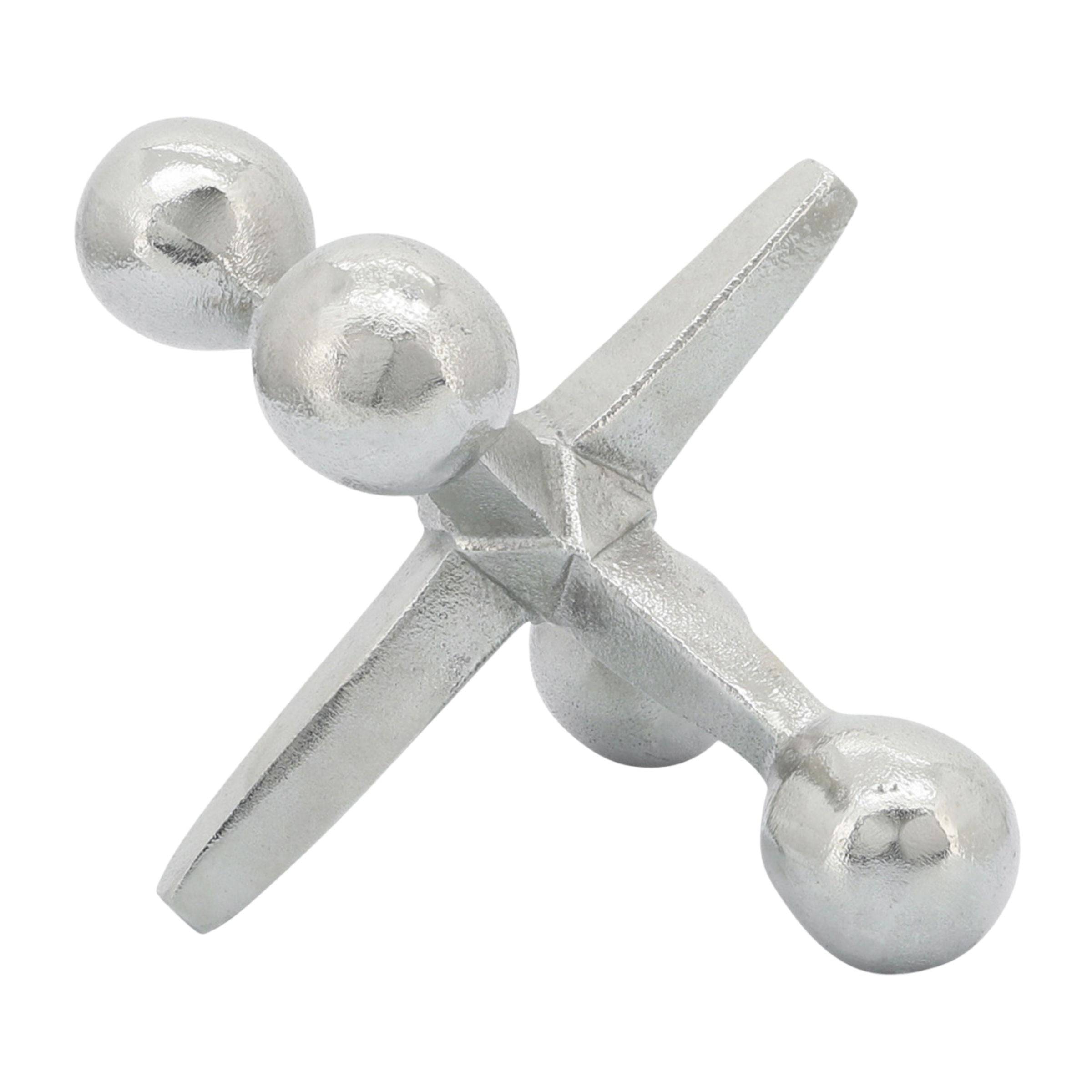 Silver Metal Jacks Decor 12860-06 -  Home Decor Figurines - ebarza Furniture UAE | Shop Modern Furniture in Abu Dhabi & Dubai - مفروشات ايبازرا في الامارات | تسوق اثاث عصري وديكورات مميزة في دبي وابوظبي