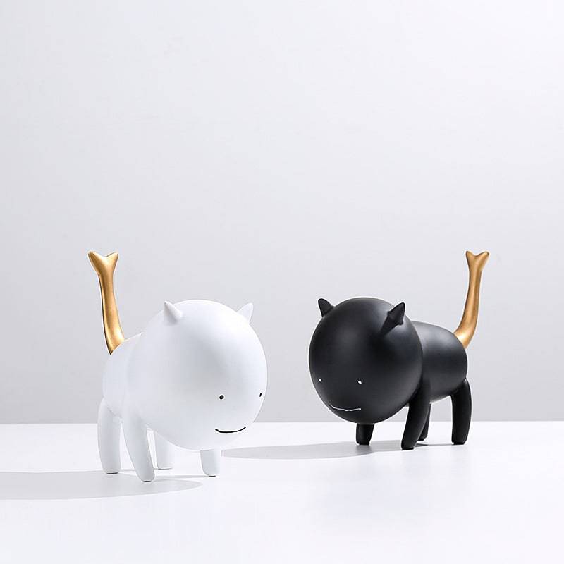 Simulation Cat White Fc-Sz22008A -  Home Decor Figurines - ebarza Furniture UAE | Shop Modern Furniture in Abu Dhabi & Dubai - مفروشات ايبازرا في الامارات | تسوق اثاث عصري وديكورات مميزة في دبي وابوظبي