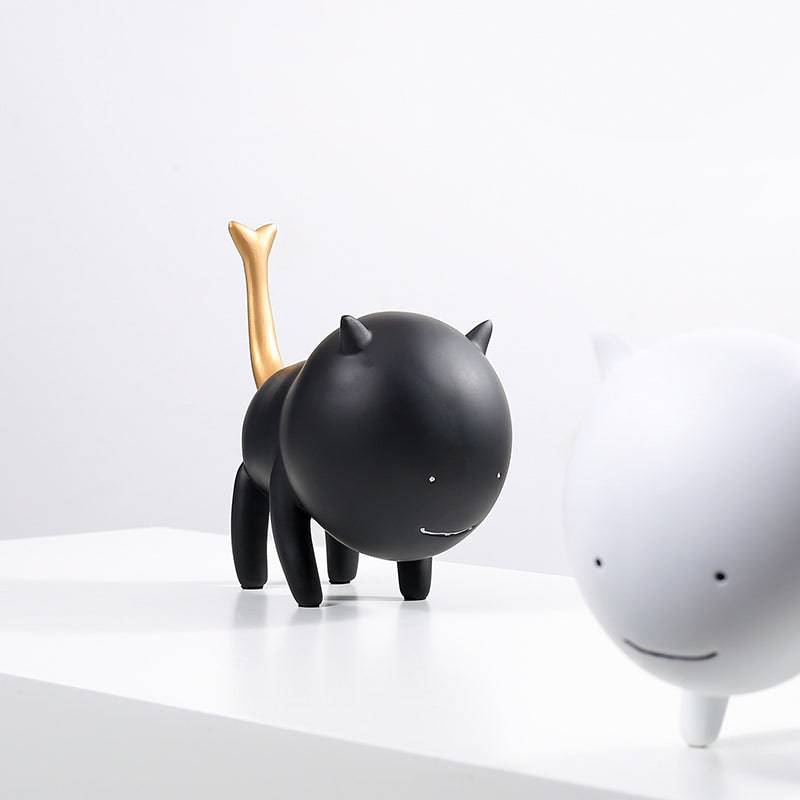 Simulation Cat White Fc-Sz22008A -  Home Decor Figurines - ebarza Furniture UAE | Shop Modern Furniture in Abu Dhabi & Dubai - مفروشات ايبازرا في الامارات | تسوق اثاث عصري وديكورات مميزة في دبي وابوظبي
