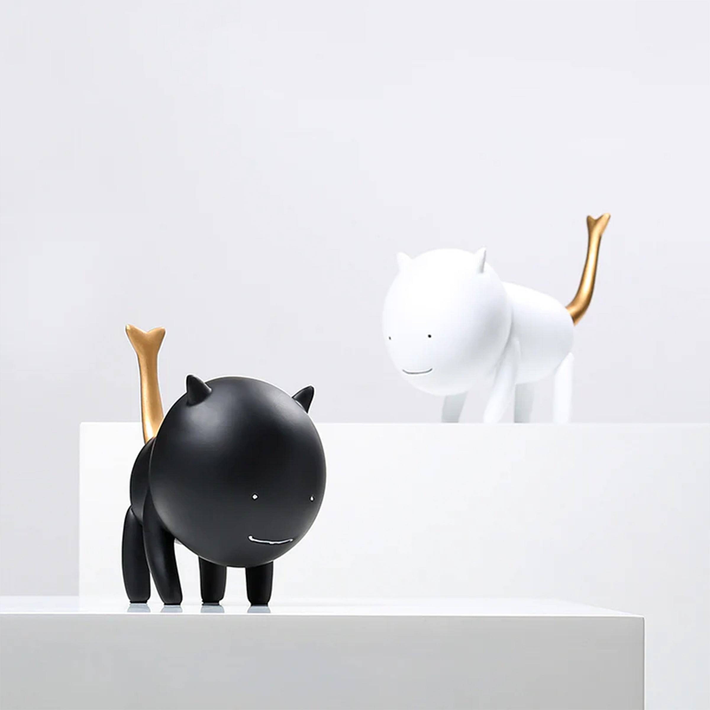 Simulation Cat White Fc-Sz22008A -  Home Decor Figurines - ebarza Furniture UAE | Shop Modern Furniture in Abu Dhabi & Dubai - مفروشات ايبازرا في الامارات | تسوق اثاث عصري وديكورات مميزة في دبي وابوظبي