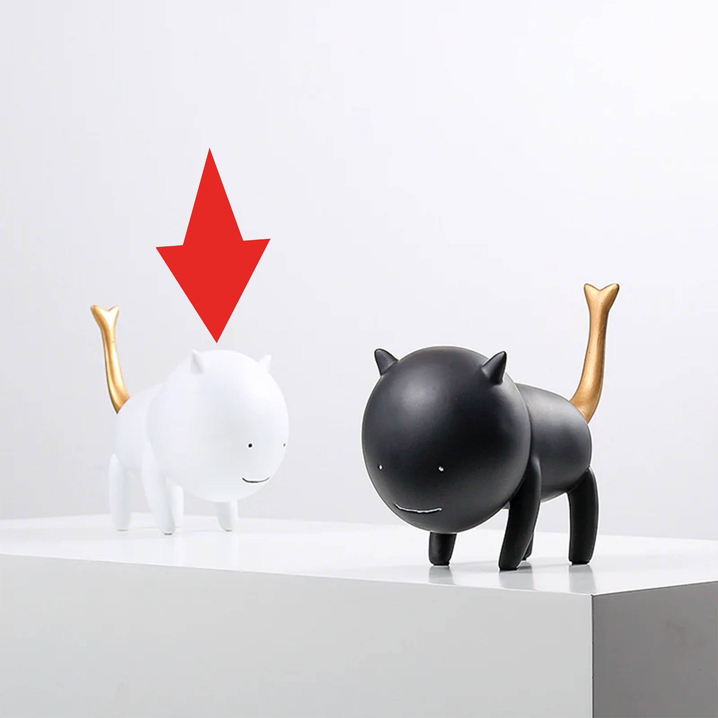 Simulation Cat White Fc-Sz22008A -  Home Decor Figurines - ebarza Furniture UAE | Shop Modern Furniture in Abu Dhabi & Dubai - مفروشات ايبازرا في الامارات | تسوق اثاث عصري وديكورات مميزة في دبي وابوظبي