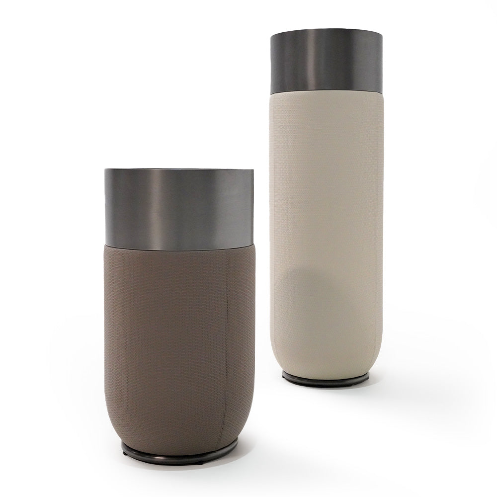 Skyline Stainless Steel and PU Leather Planter Box  75cm TG-P05 -  Planter Boxes - ebarza Furniture UAE | Shop Modern Furniture in Abu Dhabi & Dubai - مفروشات ايبازرا في الامارات | تسوق اثاث عصري وديكورات مميزة في دبي وابوظبي