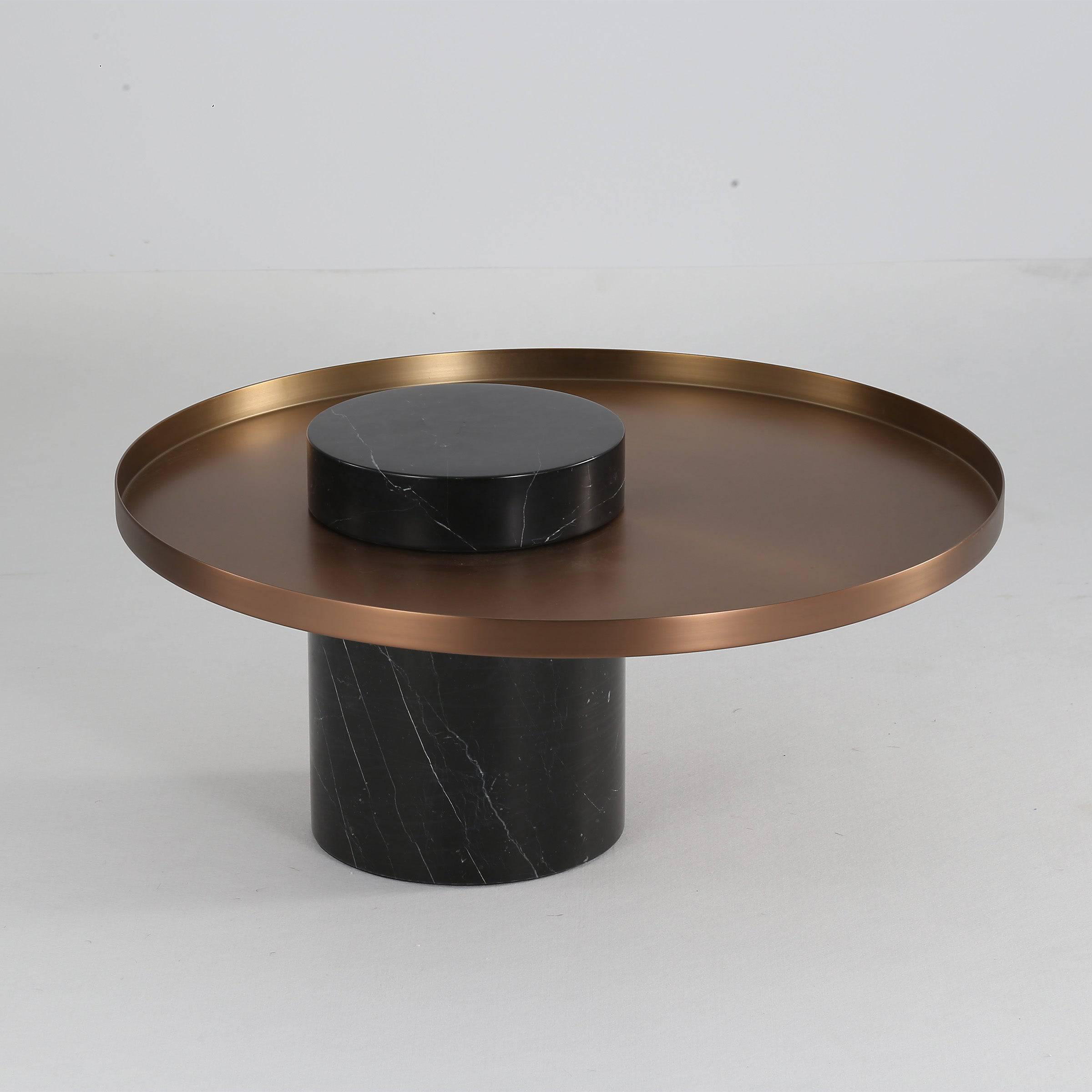 Solid Black Marble Side Table  St8699-70 -  Side Tables - ebarza Furniture UAE | Shop Modern Furniture in Abu Dhabi & Dubai - مفروشات ايبازرا في الامارات | تسوق اثاث عصري وديكورات مميزة في دبي وابوظبي