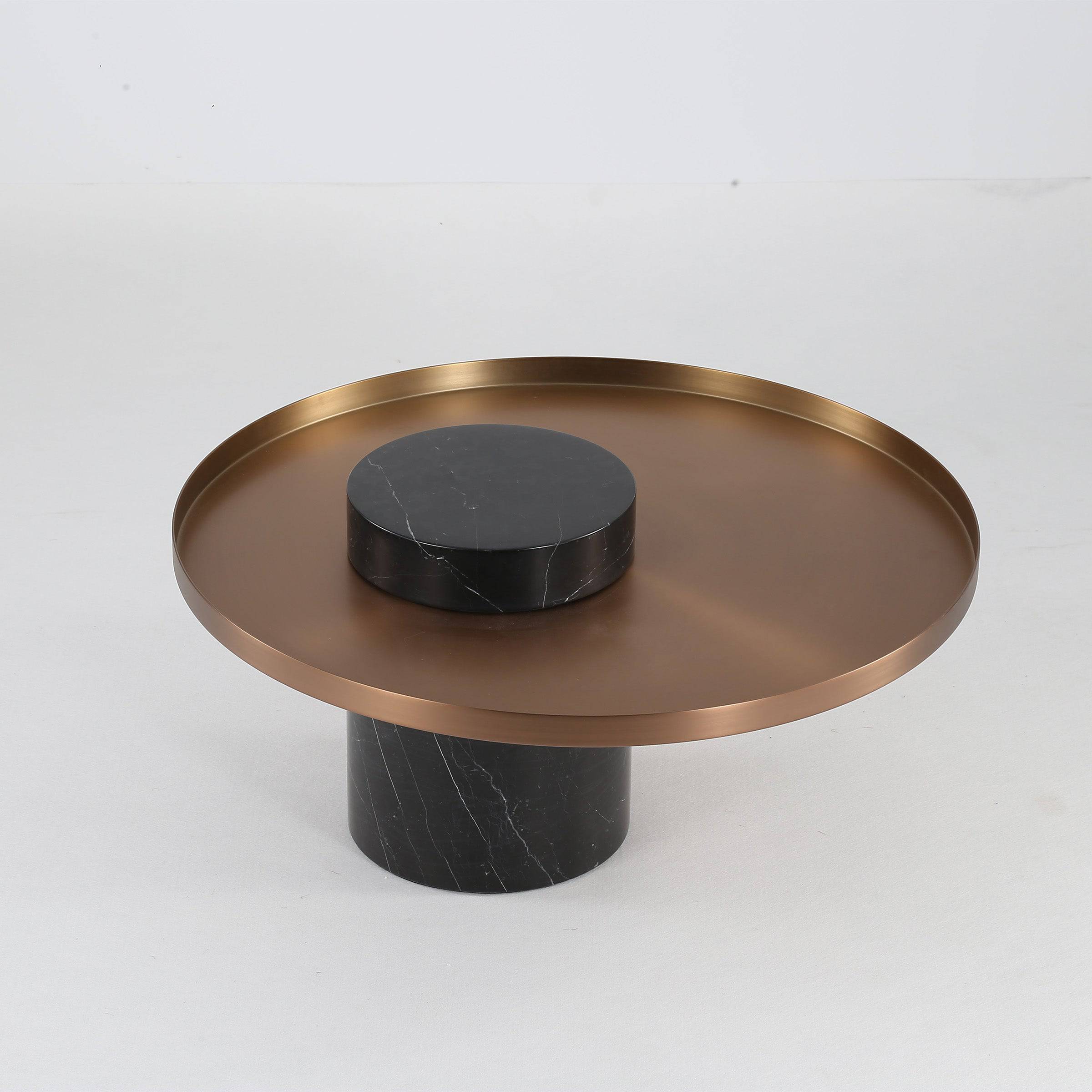 Solid Black Marble Side Table  St8699-70 -  Side Tables - ebarza Furniture UAE | Shop Modern Furniture in Abu Dhabi & Dubai - مفروشات ايبازرا في الامارات | تسوق اثاث عصري وديكورات مميزة في دبي وابوظبي