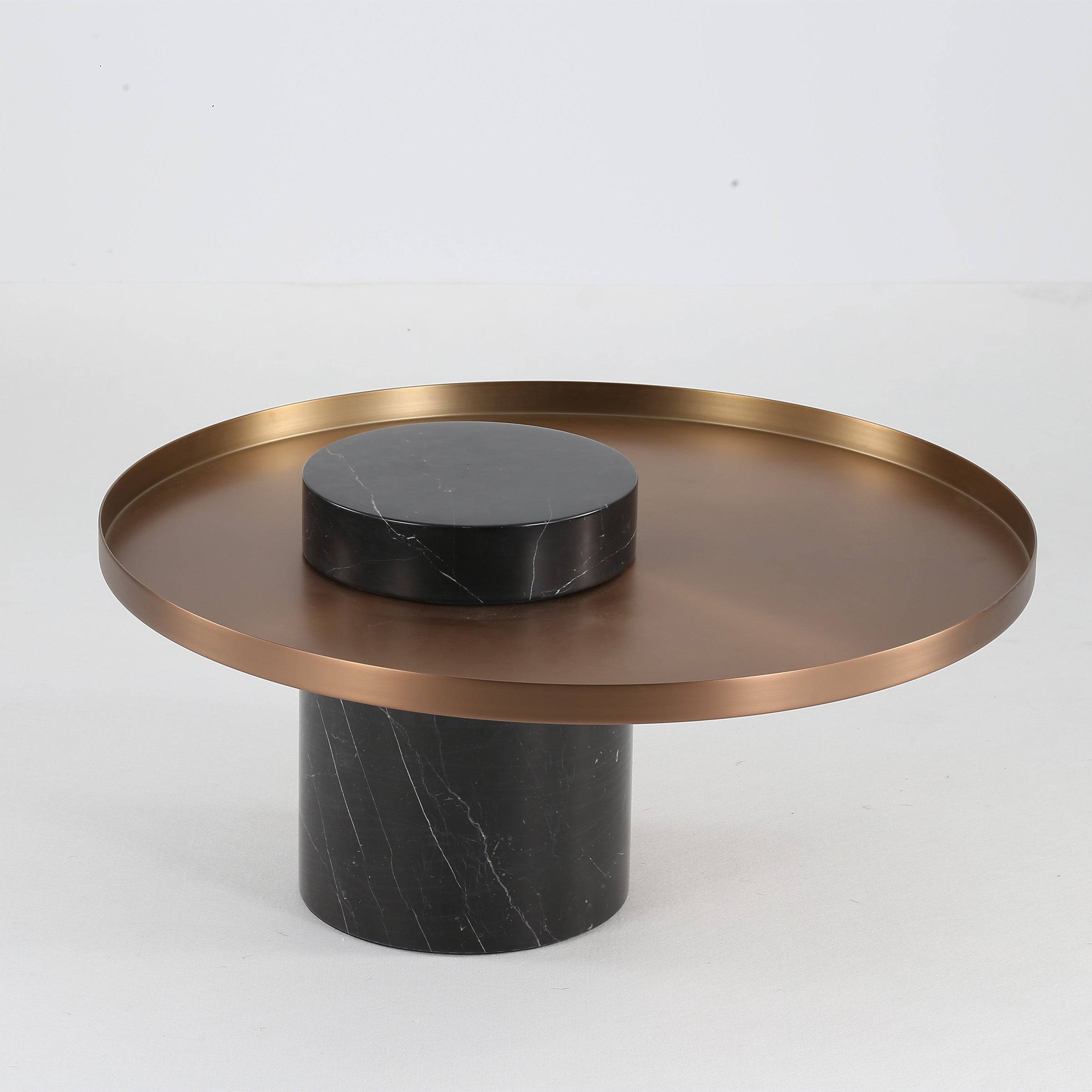 Solid Black Marble Side Table  St8699-70 -  Side Tables - ebarza Furniture UAE | Shop Modern Furniture in Abu Dhabi & Dubai - مفروشات ايبازرا في الامارات | تسوق اثاث عصري وديكورات مميزة في دبي وابوظبي