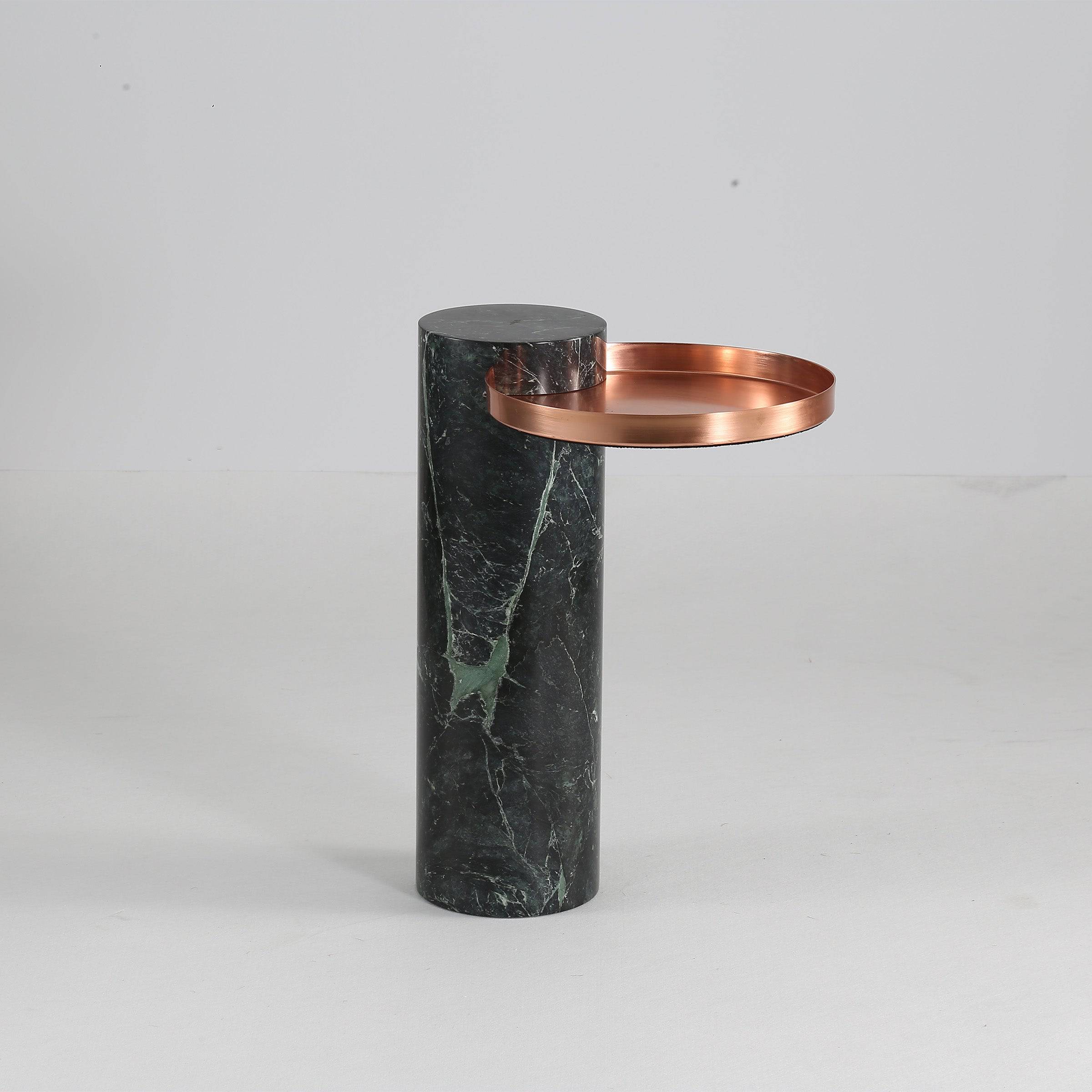 Display Item - Solid Marble Side Table St8699-32 Nakheel -  DISPLAY ITEM - ebarza Furniture UAE | Shop Modern Furniture in Abu Dhabi & Dubai - مفروشات ايبازرا في الامارات | تسوق اثاث عصري وديكورات مميزة في دبي وابوظبي