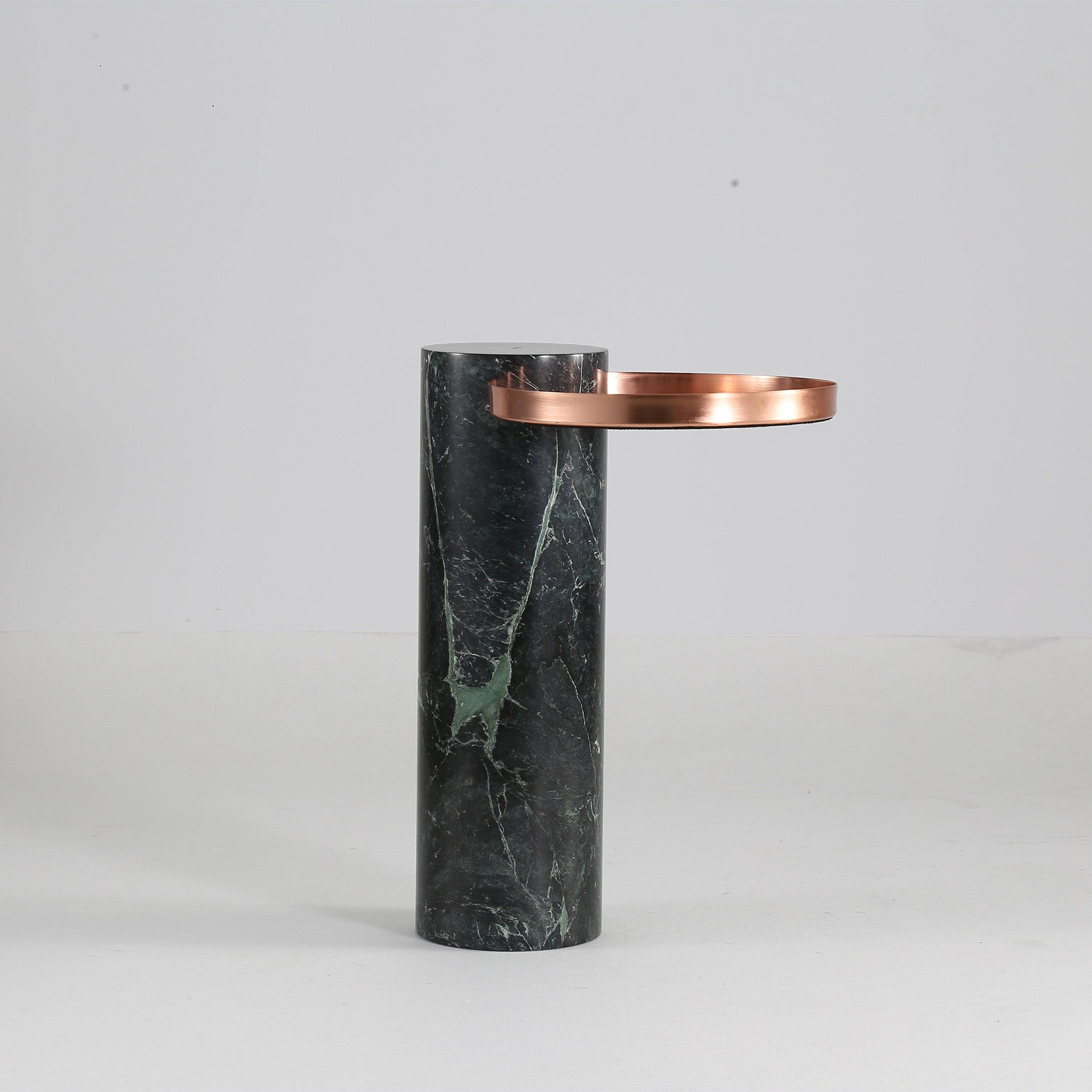 Display Item - Solid Marble Side Table St8699-32 Nakheel -  DISPLAY ITEM - ebarza Furniture UAE | Shop Modern Furniture in Abu Dhabi & Dubai - مفروشات ايبازرا في الامارات | تسوق اثاث عصري وديكورات مميزة في دبي وابوظبي