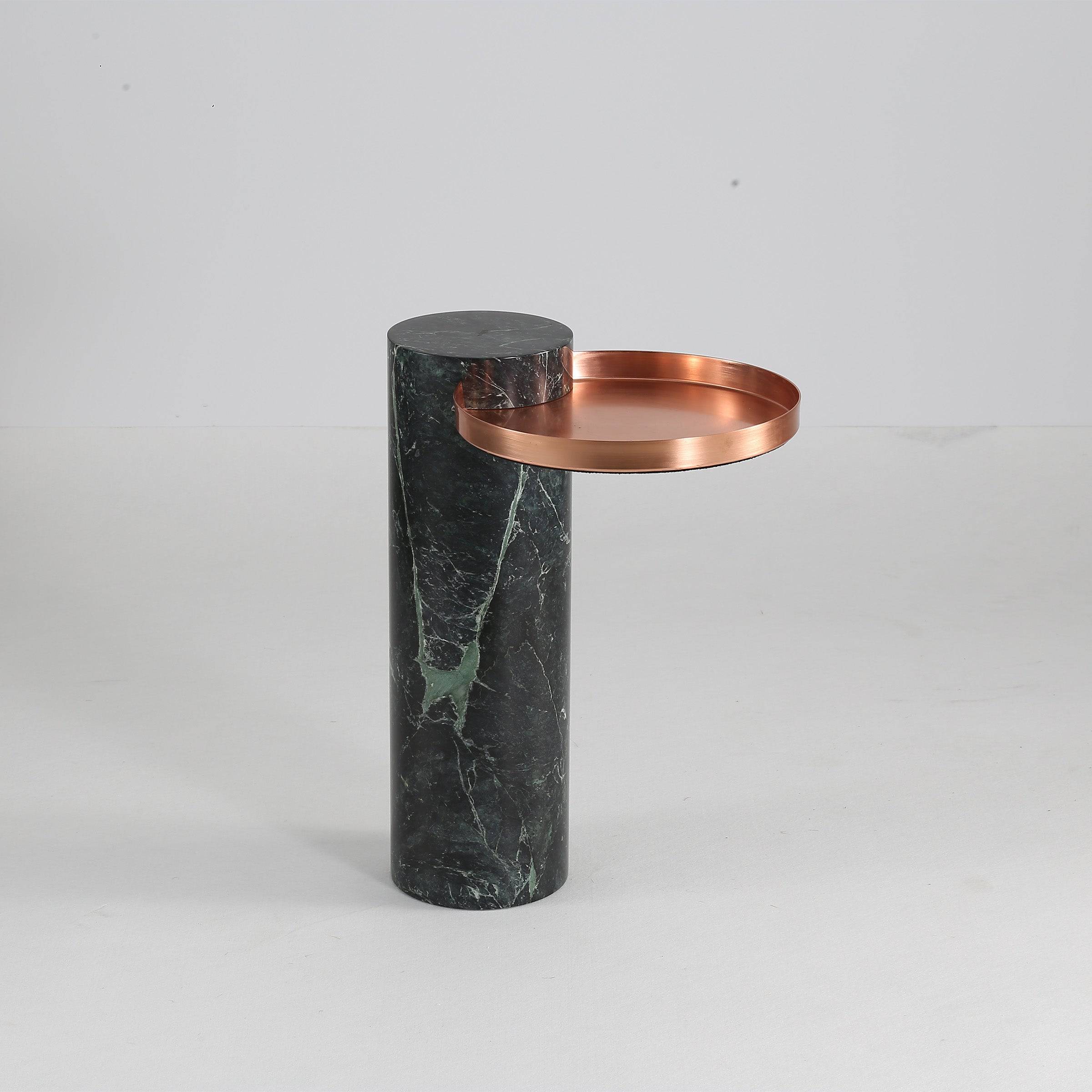 Display Item - Solid Marble Side Table St8699-32 Nakheel -  DISPLAY ITEM - ebarza Furniture UAE | Shop Modern Furniture in Abu Dhabi & Dubai - مفروشات ايبازرا في الامارات | تسوق اثاث عصري وديكورات مميزة في دبي وابوظبي