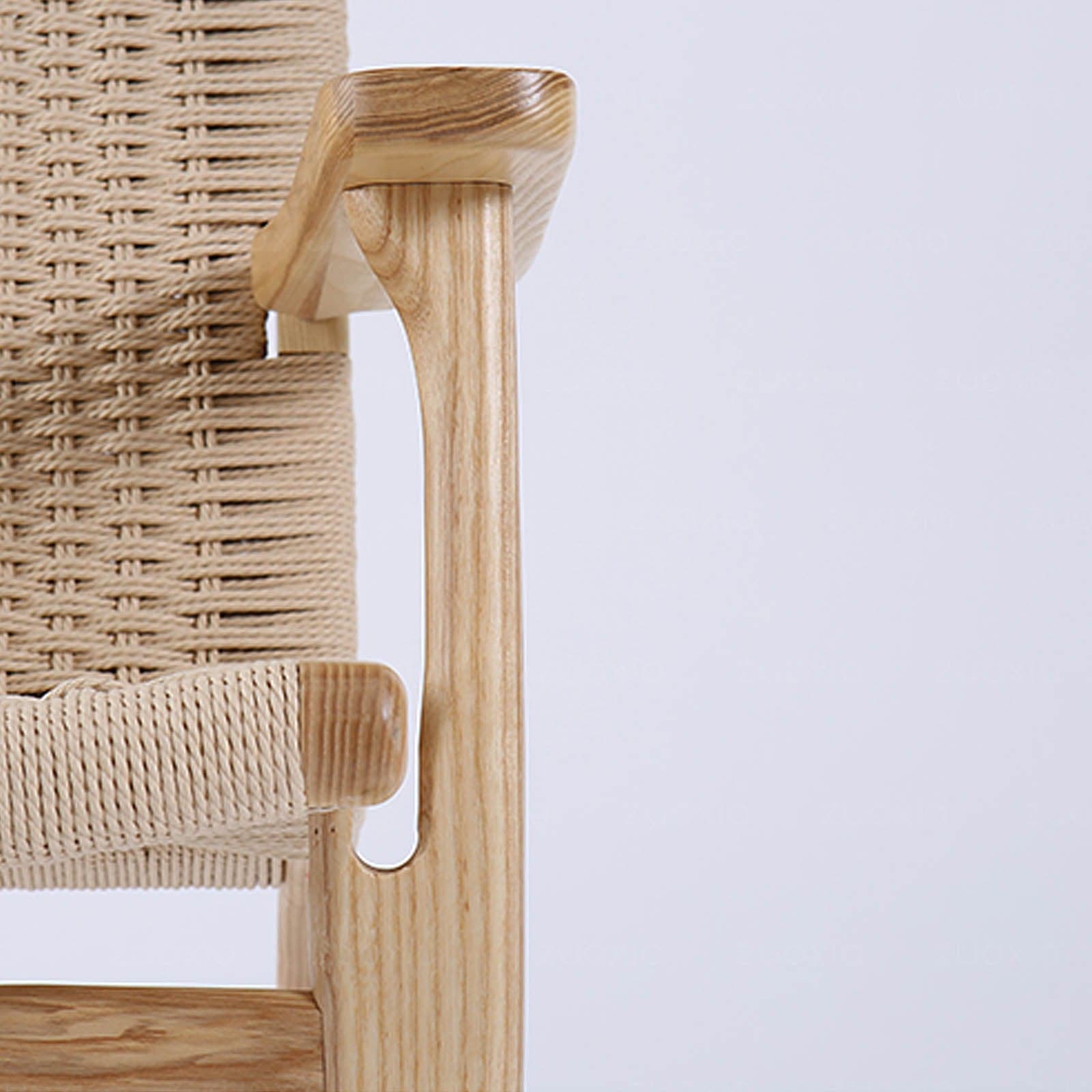 Solid Wood And Cord Lounge Chair Ws-086-N -  Lounge Chairs - ebarza Furniture UAE | Shop Modern Furniture in Abu Dhabi & Dubai - مفروشات ايبازرا في الامارات | تسوق اثاث عصري وديكورات مميزة في دبي وابوظبي