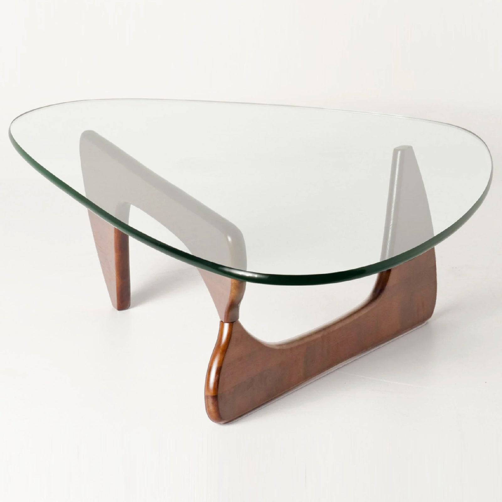 Noguchi Solid Wood Coffee Table With Glass Top Bp8083-W -  Coffee Tables - ebarza Furniture UAE | Shop Modern Furniture in Abu Dhabi & Dubai - مفروشات ايبازرا في الامارات | تسوق اثاث عصري وديكورات مميزة في دبي وابوظبي