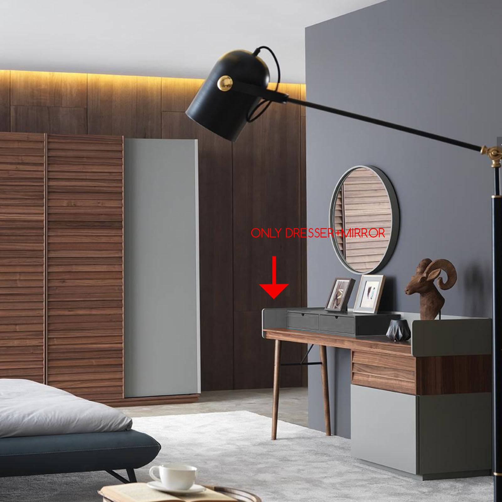 Solo Dresser+Mirror  Solo002-Dressr -  Dressers and Mirrors - ebarza Furniture UAE | Shop Modern Furniture in Abu Dhabi & Dubai - مفروشات ايبازرا في الامارات | تسوق اثاث عصري وديكورات مميزة في دبي وابوظبي
