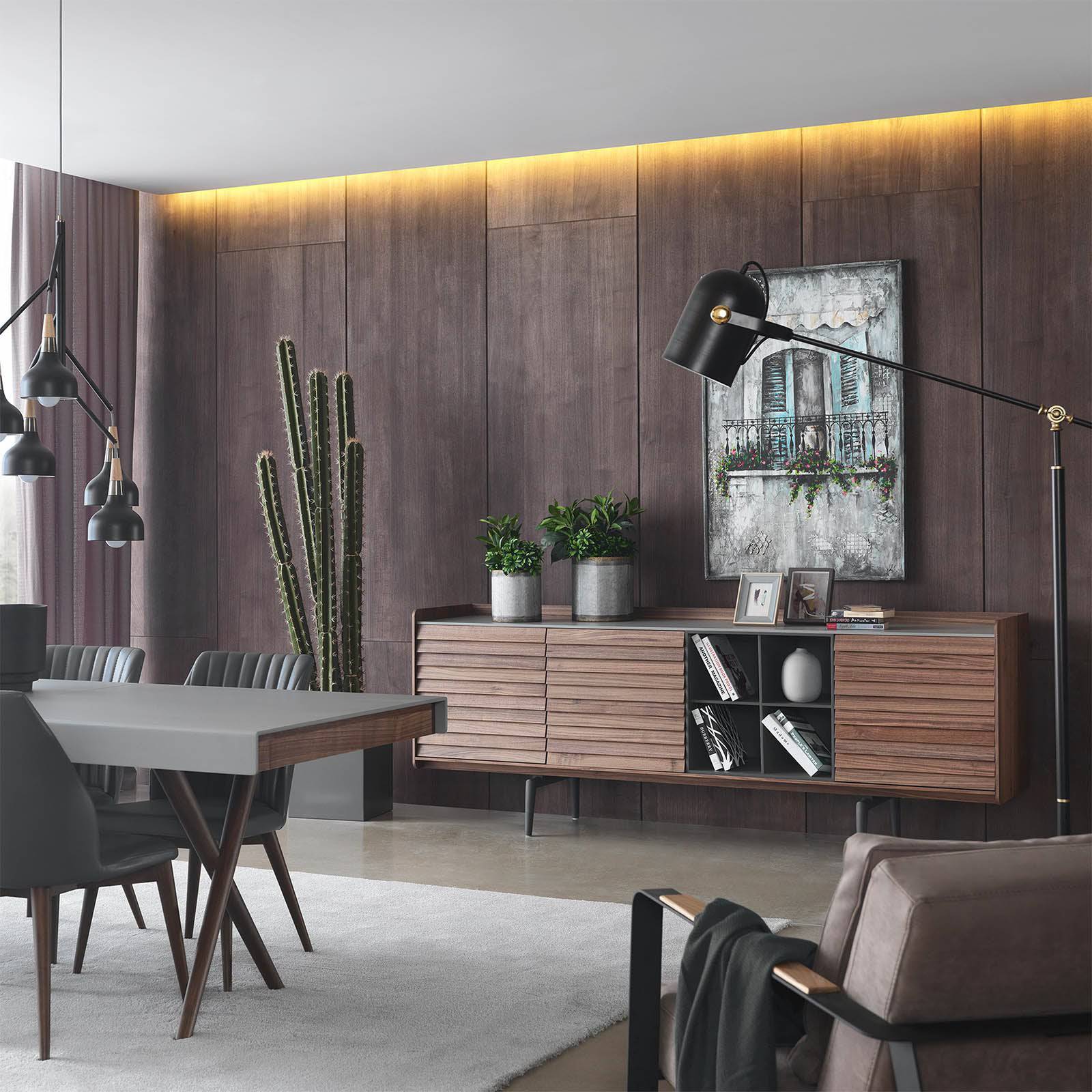 Solo Sideboard  Solo004 -  Sideboards - ebarza Furniture UAE | Shop Modern Furniture in Abu Dhabi & Dubai - مفروشات ايبازرا في الامارات | تسوق اثاث عصري وديكورات مميزة في دبي وابوظبي