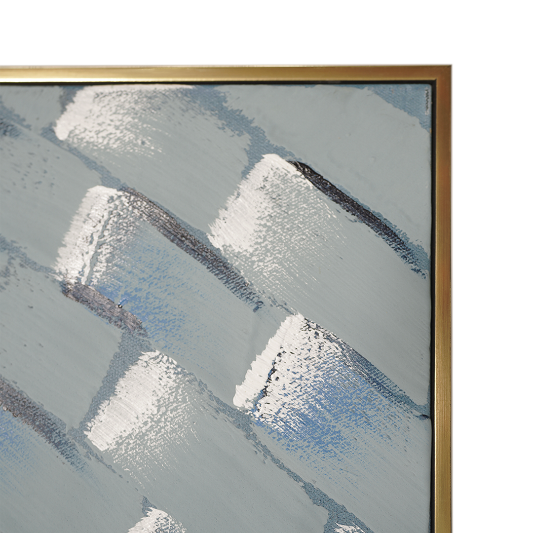 Mosaic Pattern Hand Painted Art Painting With Rose Gold Frame 120X200 Cm Soaap009 -  Paintings - ebarza Furniture UAE | Shop Modern Furniture in Abu Dhabi & Dubai - مفروشات ايبازرا في الامارات | تسوق اثاث عصري وديكورات مميزة في دبي وابوظبي