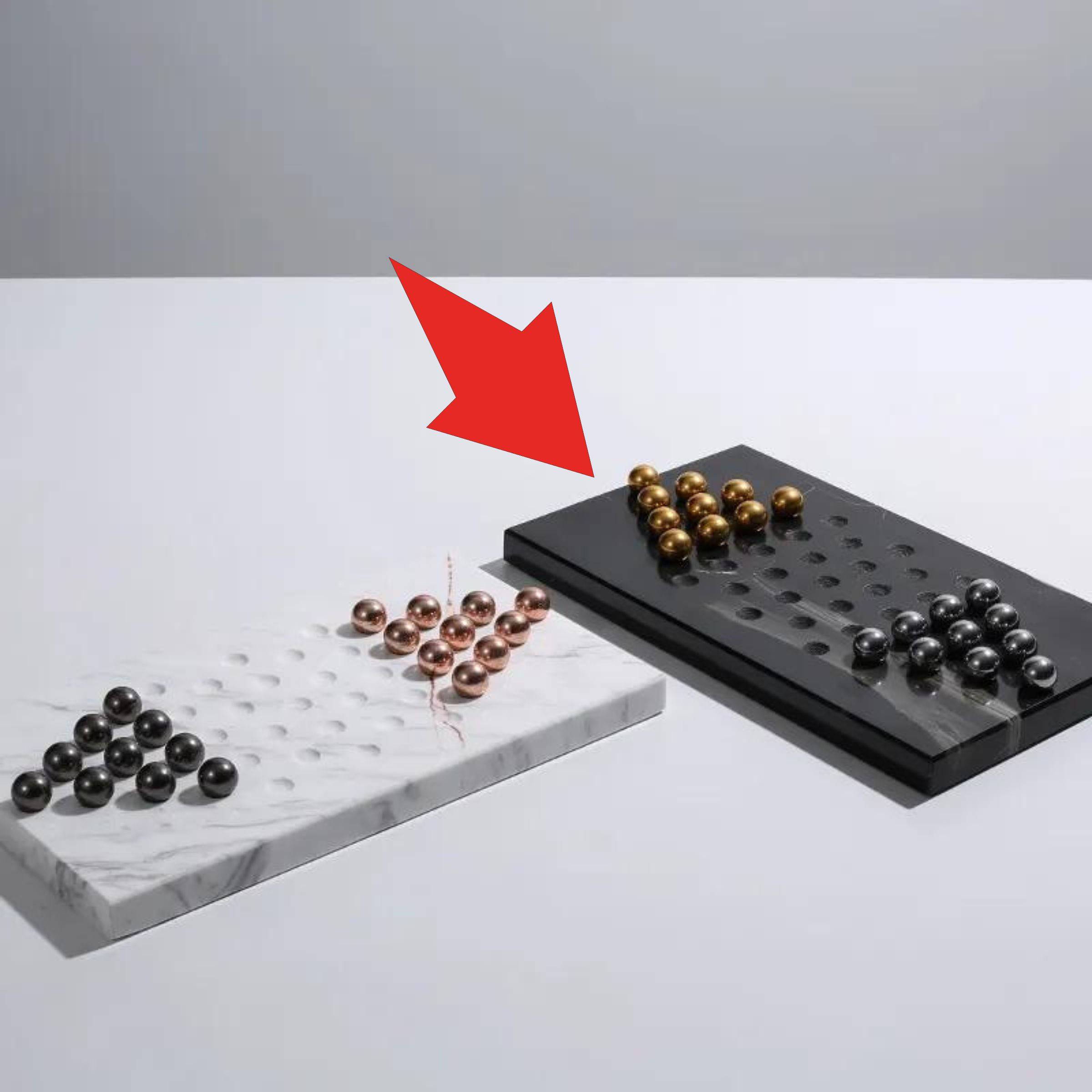 Steel Ball Chess - Black Fb-T2207B -  Home Decor Figurines - ebarza Furniture UAE | Shop Modern Furniture in Abu Dhabi & Dubai - مفروشات ايبازرا في الامارات | تسوق اثاث عصري وديكورات مميزة في دبي وابوظبي
