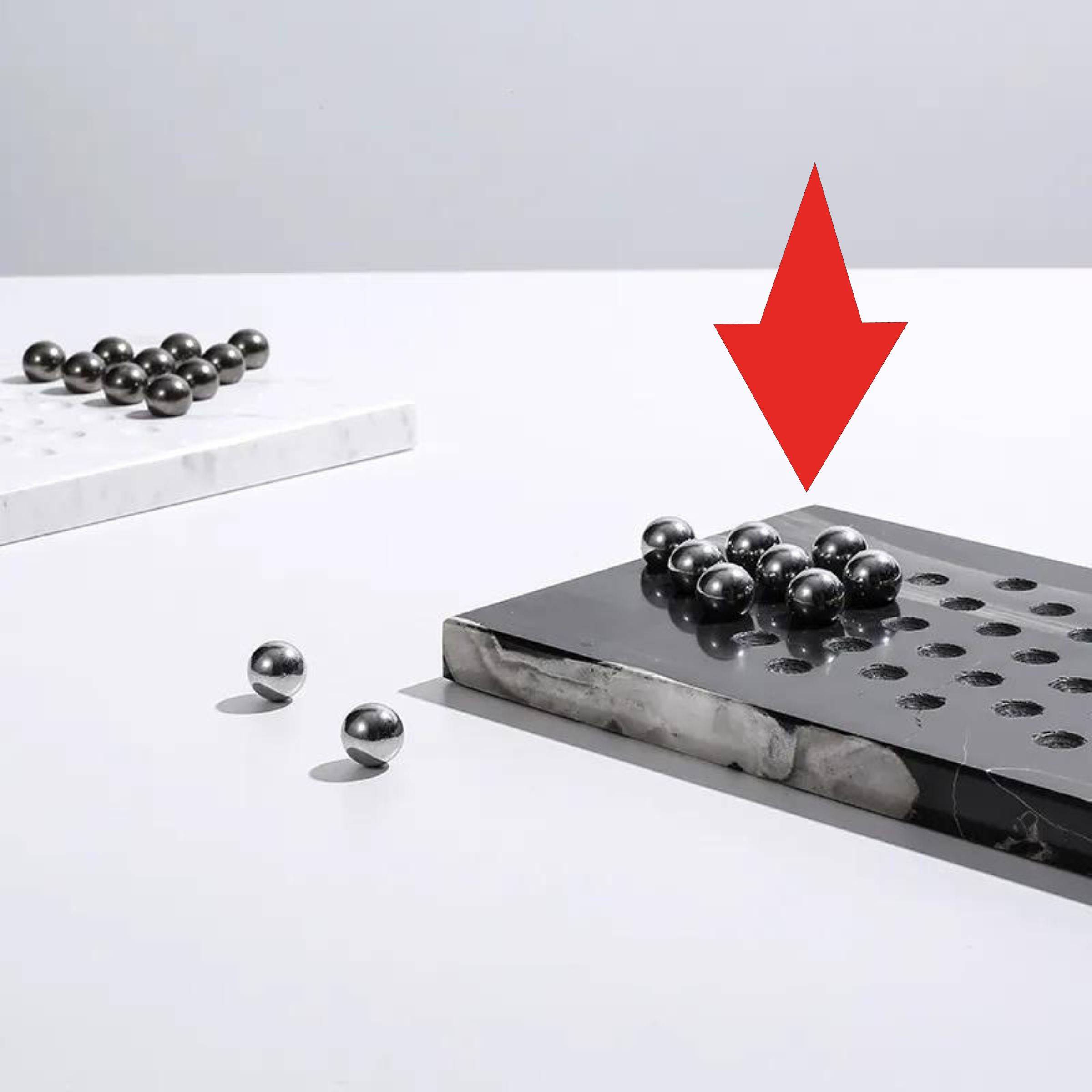 Steel Ball Chess - Black Fb-T2207B -  Home Decor Figurines - ebarza Furniture UAE | Shop Modern Furniture in Abu Dhabi & Dubai - مفروشات ايبازرا في الامارات | تسوق اثاث عصري وديكورات مميزة في دبي وابوظبي