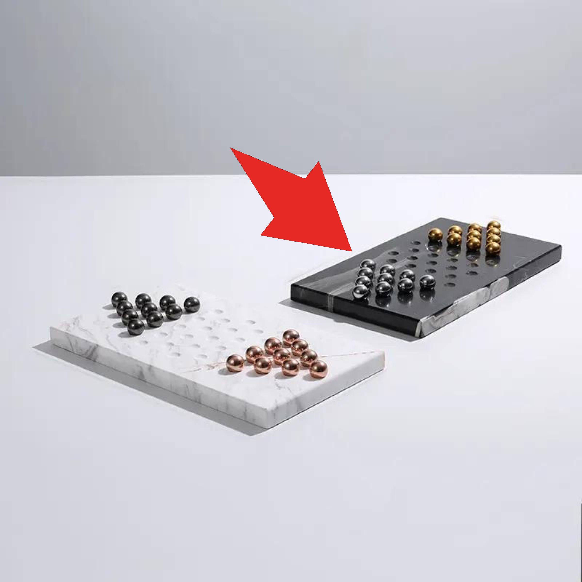 Steel Ball Chess - Black Fb-T2207B -  Home Decor Figurines - ebarza Furniture UAE | Shop Modern Furniture in Abu Dhabi & Dubai - مفروشات ايبازرا في الامارات | تسوق اثاث عصري وديكورات مميزة في دبي وابوظبي