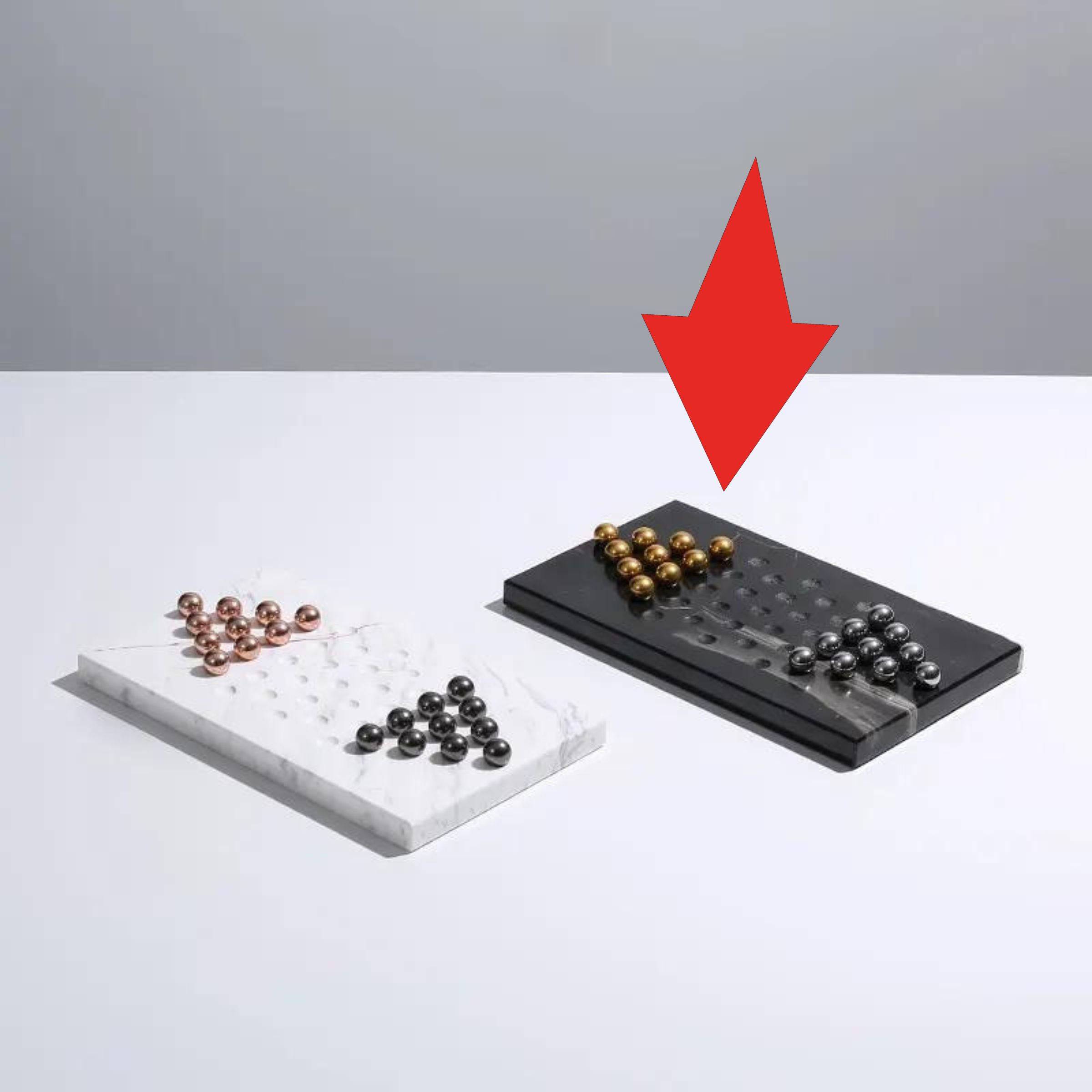 Steel Ball Chess - Black Fb-T2207B -  Home Decor Figurines - ebarza Furniture UAE | Shop Modern Furniture in Abu Dhabi & Dubai - مفروشات ايبازرا في الامارات | تسوق اثاث عصري وديكورات مميزة في دبي وابوظبي