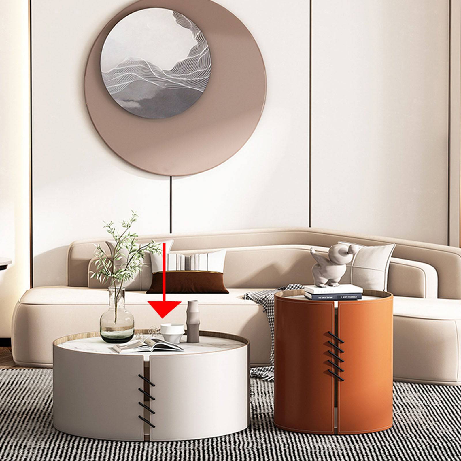 Stitch Center Table  Mll-T17 -  Coffee Tables - ebarza Furniture UAE | Shop Modern Furniture in Abu Dhabi & Dubai - مفروشات ايبازرا في الامارات | تسوق اثاث عصري وديكورات مميزة في دبي وابوظبي