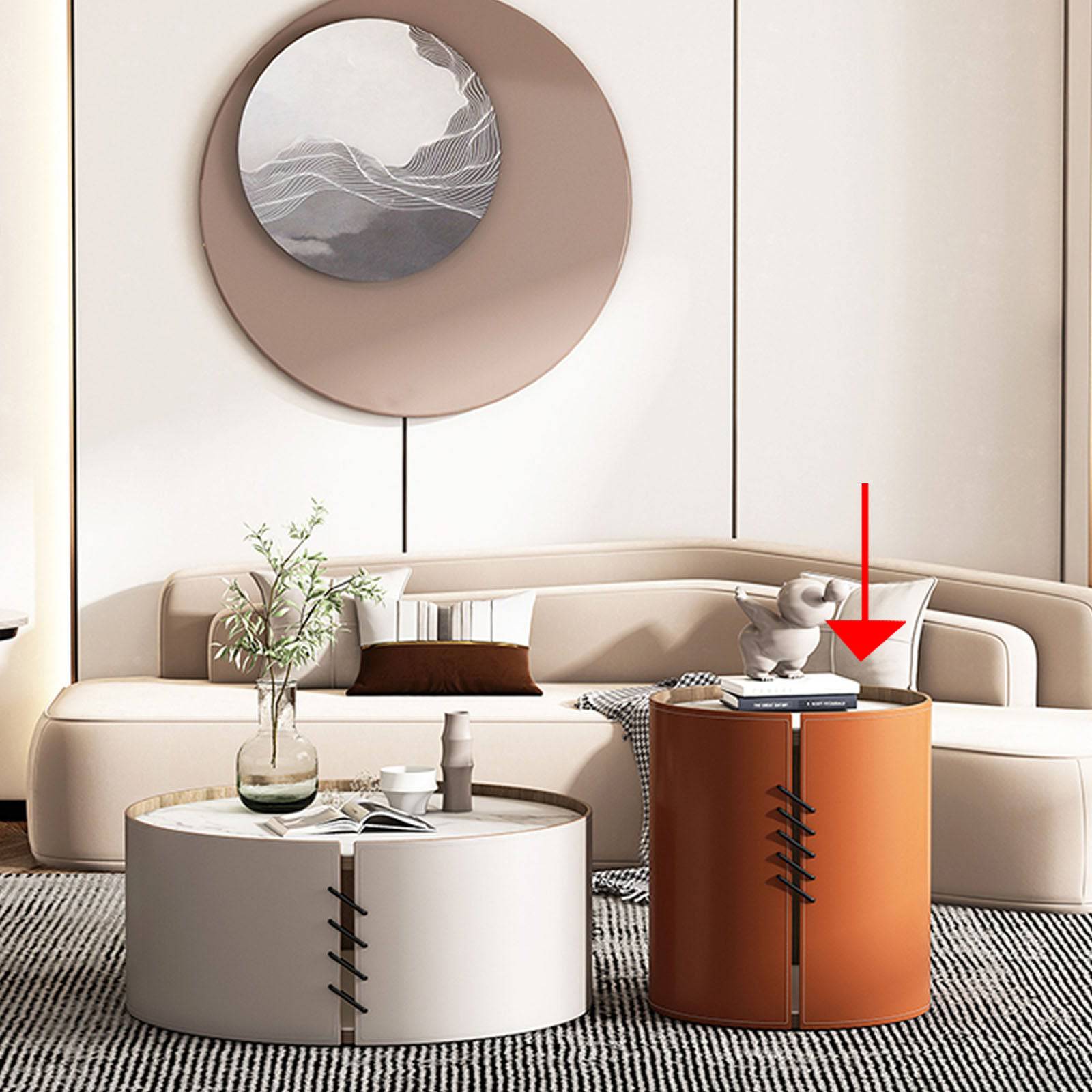 Stitch Side Table  Mll-T16 -  Side Tables - ebarza Furniture UAE | Shop Modern Furniture in Abu Dhabi & Dubai - مفروشات ايبازرا في الامارات | تسوق اثاث عصري وديكورات مميزة في دبي وابوظبي