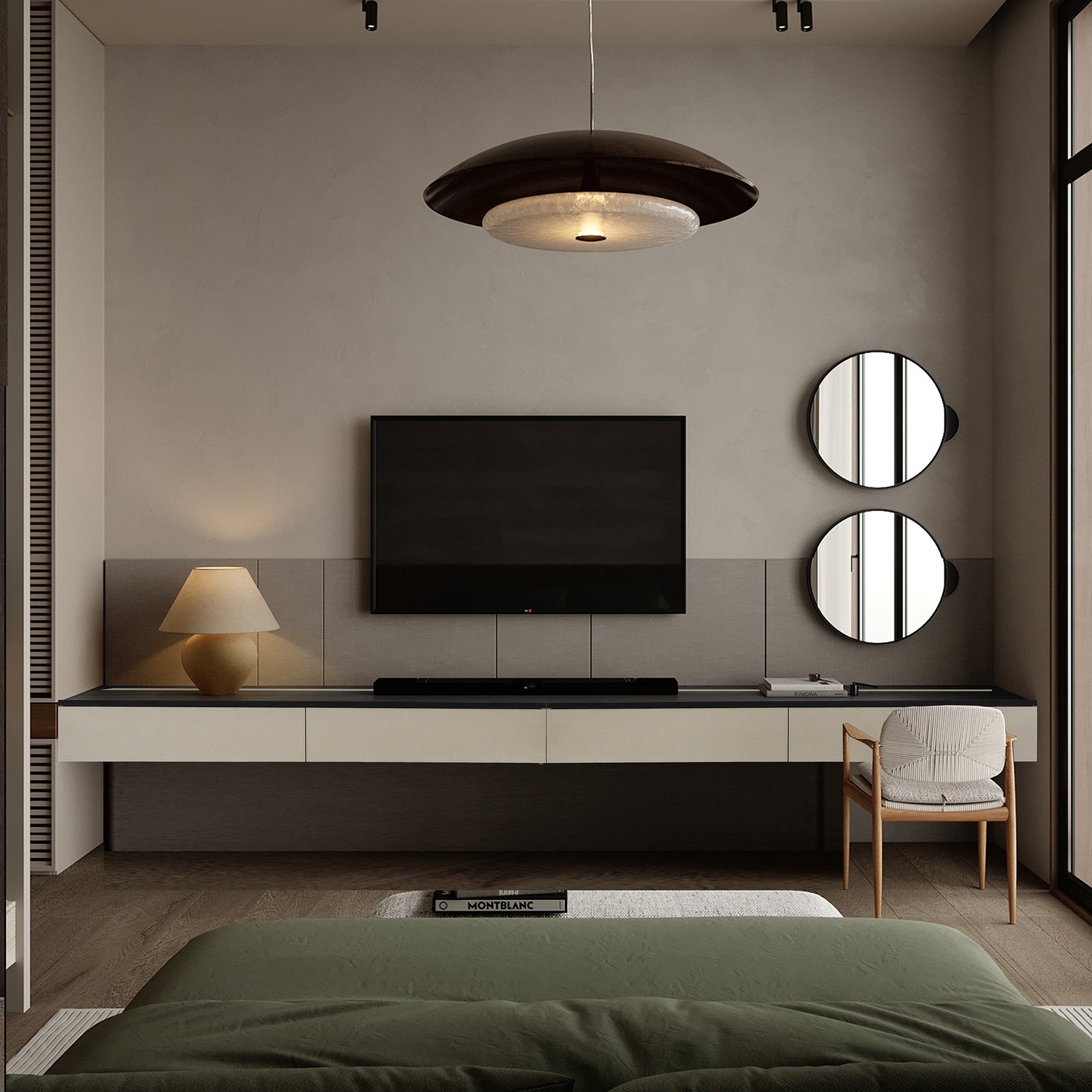 Suspended / Hanged  Modular Wall Unit / Dresser / TV Unit 160CM MLL-CUS01-M5 Beige -  Storage/TV Unites - ebarza Furniture UAE | Shop Modern Furniture in Abu Dhabi & Dubai - مفروشات ايبازرا في الامارات | تسوق اثاث عصري وديكورات مميزة في دبي وابوظبي