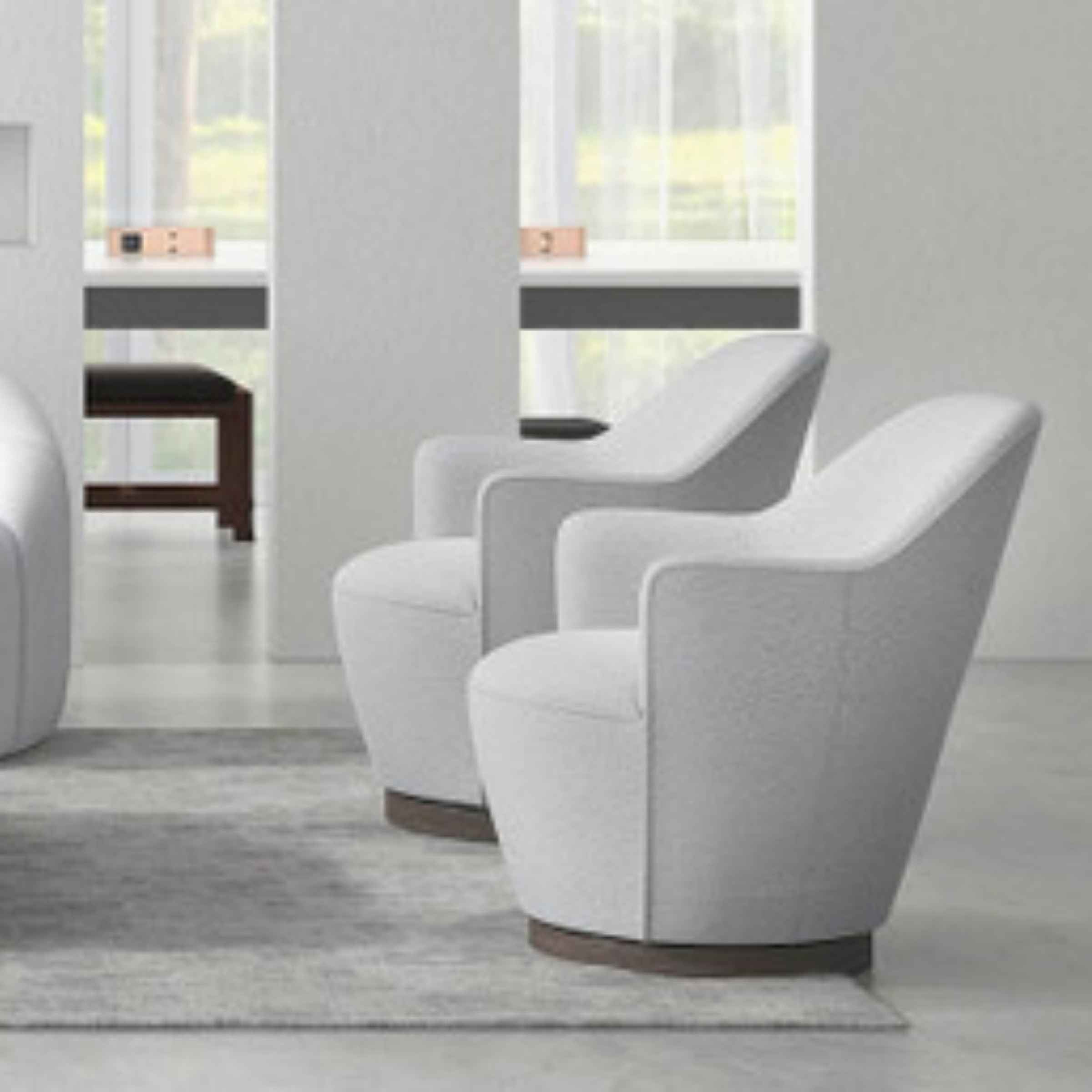 Swivel Chair Ivory 16732-02 -  Armchairs - ebarza Furniture UAE | Shop Modern Furniture in Abu Dhabi & Dubai - مفروشات ايبازرا في الامارات | تسوق اثاث عصري وديكورات مميزة في دبي وابوظبي