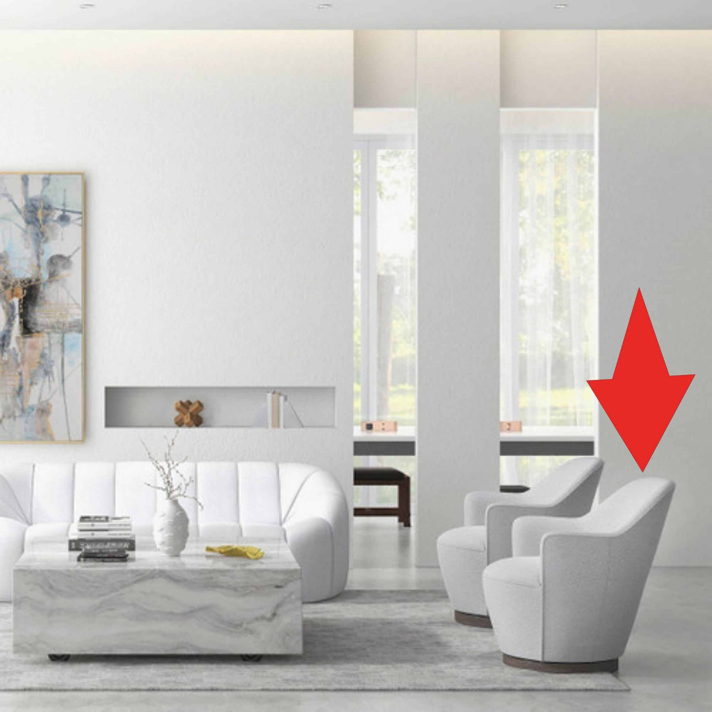 Swivel Chair Ivory 16732-02 -  Armchairs - ebarza Furniture UAE | Shop Modern Furniture in Abu Dhabi & Dubai - مفروشات ايبازرا في الامارات | تسوق اثاث عصري وديكورات مميزة في دبي وابوظبي