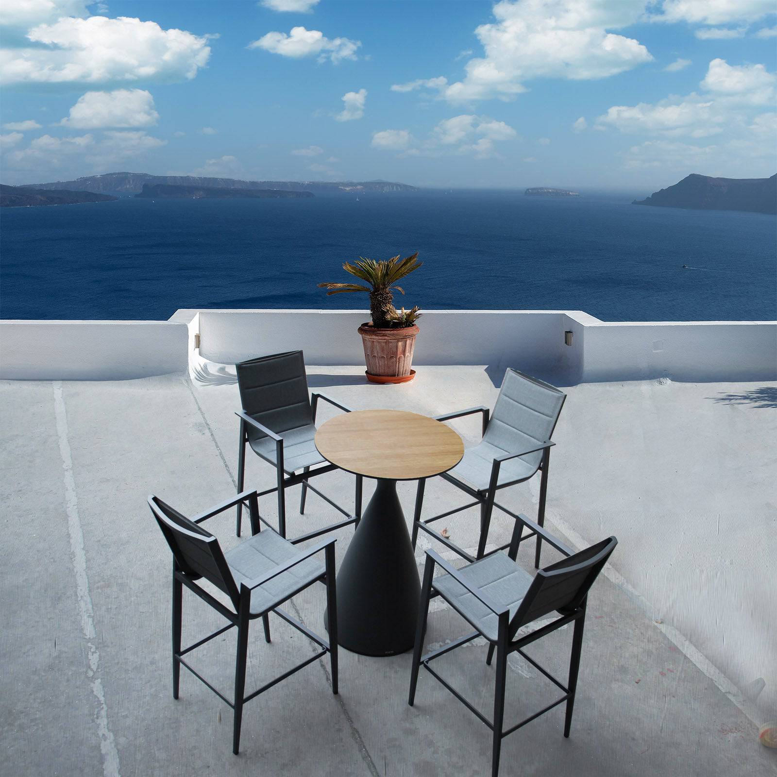 Tango Aluminum Outdoor  Bar Table Aether-Bar -B-Table -  Bar Tables - ebarza Furniture UAE | Shop Modern Furniture in Abu Dhabi & Dubai - مفروشات ايبازرا في الامارات | تسوق اثاث عصري وديكورات مميزة في دبي وابوظبي