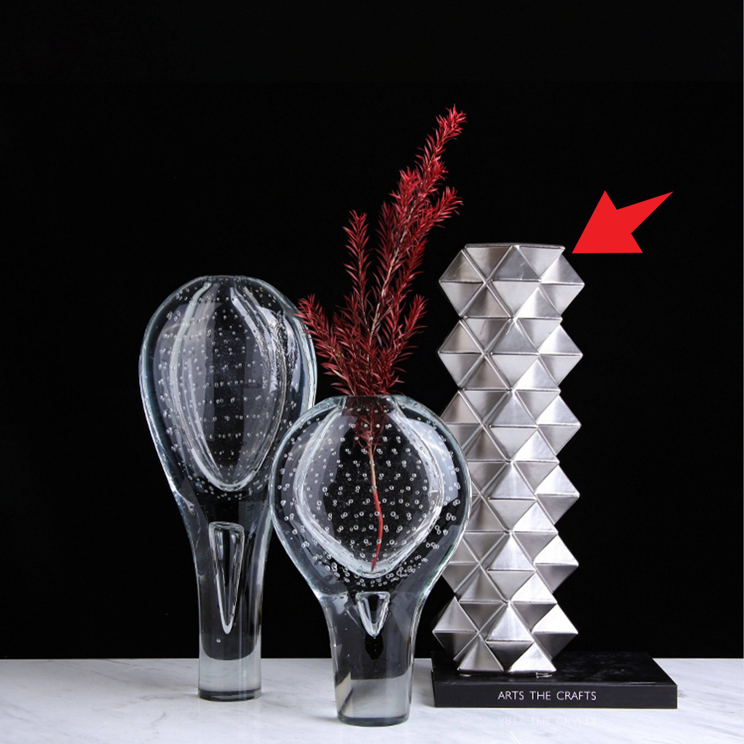 Tetrahedrons Element Vase -A Fa-D2126A -  Vases - ebarza Furniture UAE | Shop Modern Furniture in Abu Dhabi & Dubai - مفروشات ايبازرا في الامارات | تسوق اثاث عصري وديكورات مميزة في دبي وابوظبي