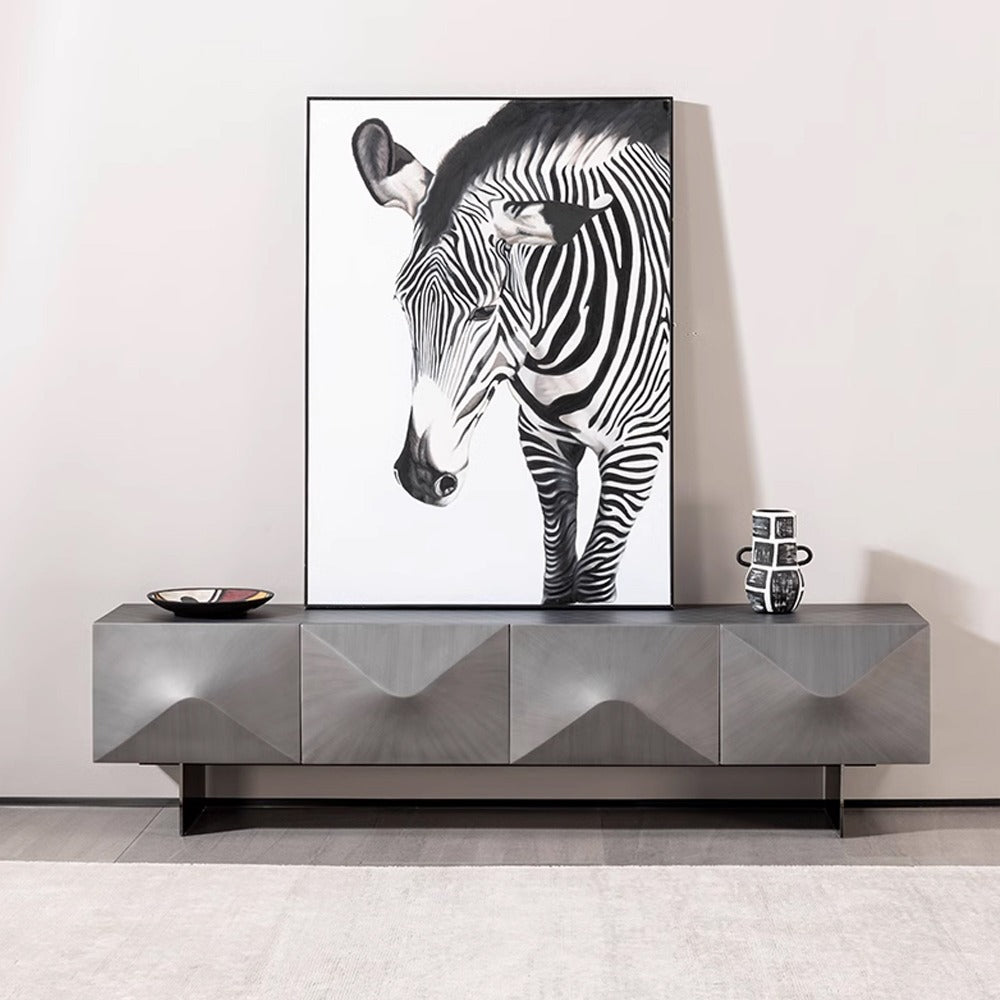 Titanium Black TV Unit IDG-D212 (18015) -  Sideboards - ebarza Furniture UAE | Shop Modern Furniture in Abu Dhabi & Dubai - مفروشات ايبازرا في الامارات | تسوق اثاث عصري وديكورات مميزة في دبي وابوظبي