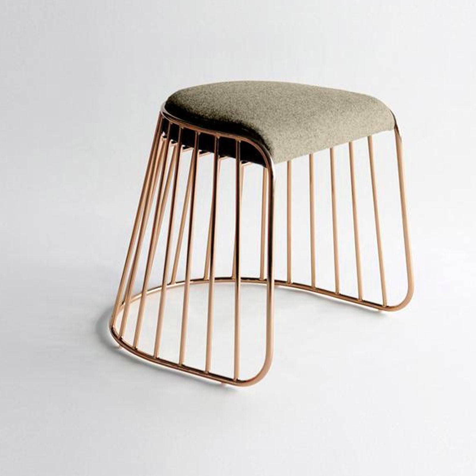 Torino Stool 45Cm Bp8804Gold -  Poufs - ebarza Furniture UAE | Shop Modern Furniture in Abu Dhabi & Dubai - مفروشات ايبازرا في الامارات | تسوق اثاث عصري وديكورات مميزة في دبي وابوظبي