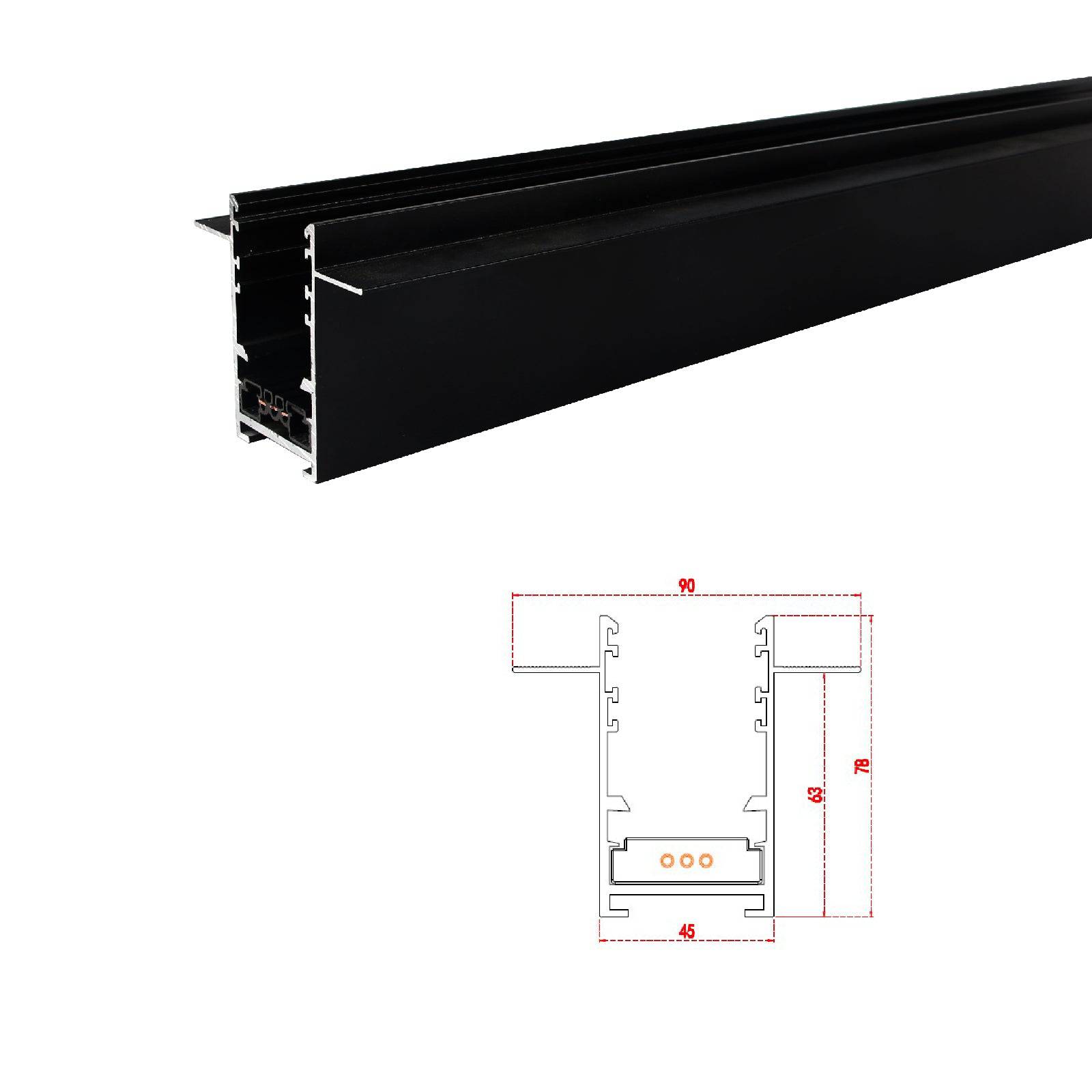Track Light Recessed Assembly 400Cm Ynd-103 -  Smart Track Lighting - ebarza Furniture UAE | Shop Modern Furniture in Abu Dhabi & Dubai - مفروشات ايبازرا في الامارات | تسوق اثاث عصري وديكورات مميزة في دبي وابوظبي