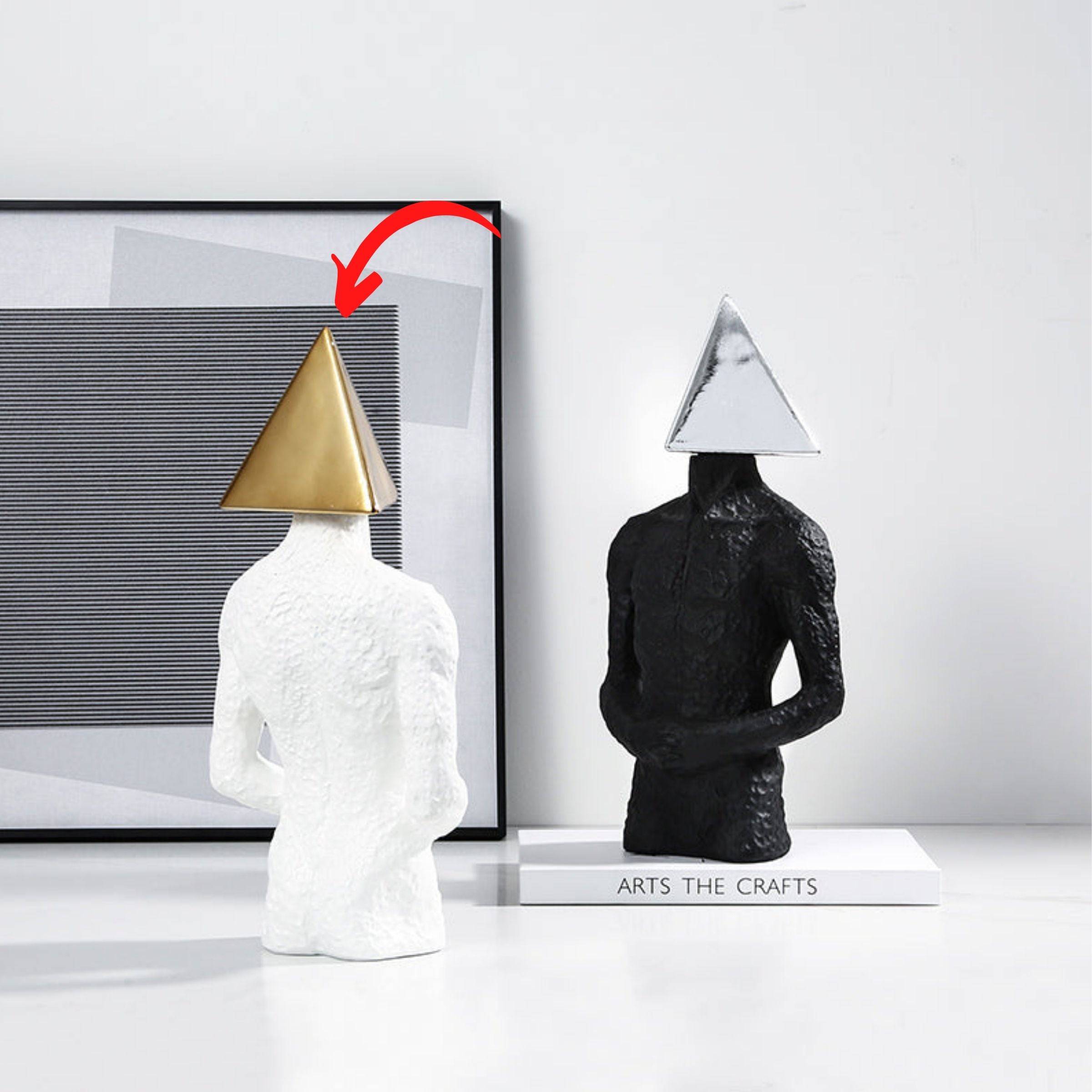 Triangle Man Gold A Fc-Sz2192A -  Home Decor Figurines - ebarza Furniture UAE | Shop Modern Furniture in Abu Dhabi & Dubai - مفروشات ايبازرا في الامارات | تسوق اثاث عصري وديكورات مميزة في دبي وابوظبي