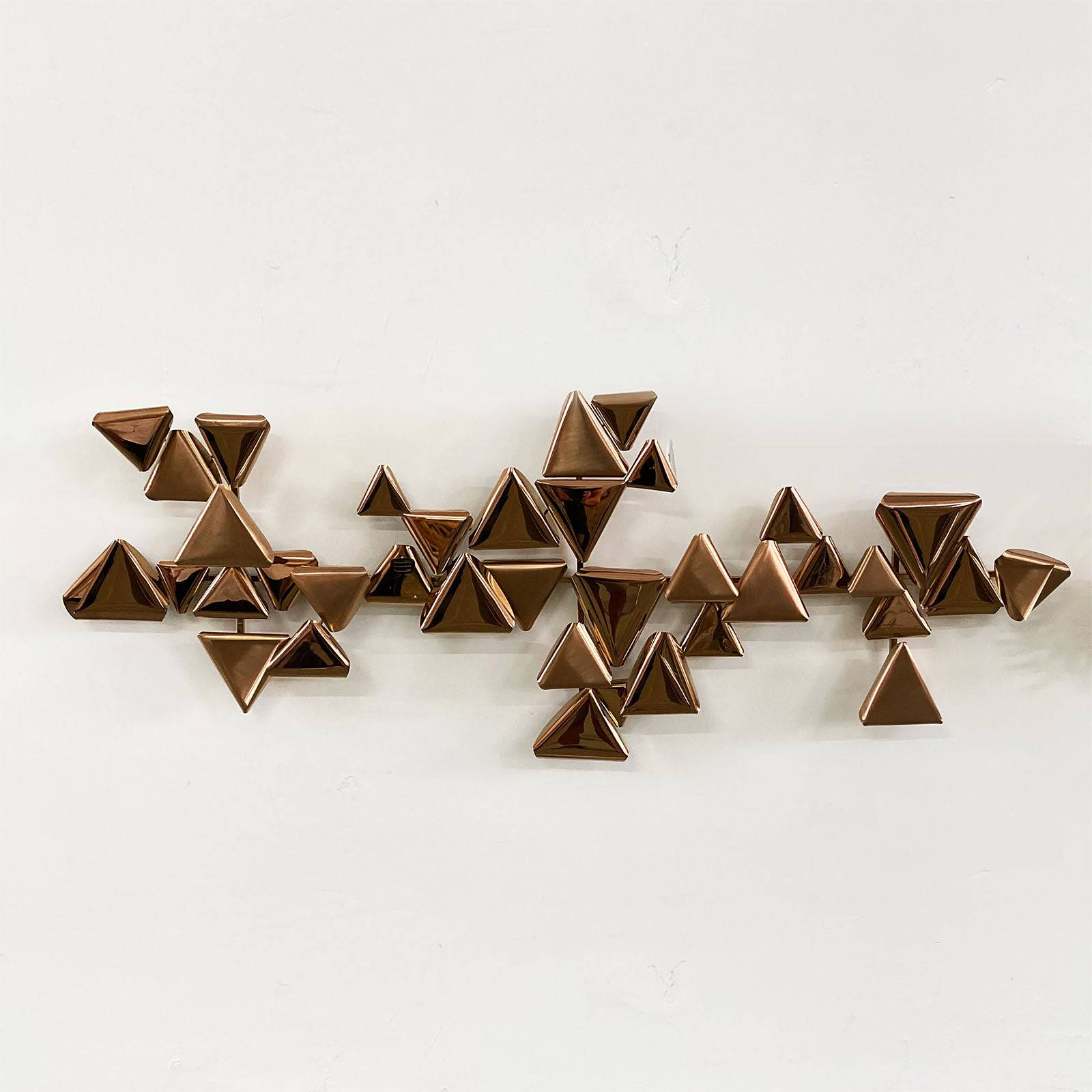 Triangle Shape Handcrafted Stainless Steel Artwork Bg2020105 -  Artwork - ebarza Furniture UAE | Shop Modern Furniture in Abu Dhabi & Dubai - مفروشات ايبازرا في الامارات | تسوق اثاث عصري وديكورات مميزة في دبي وابوظبي