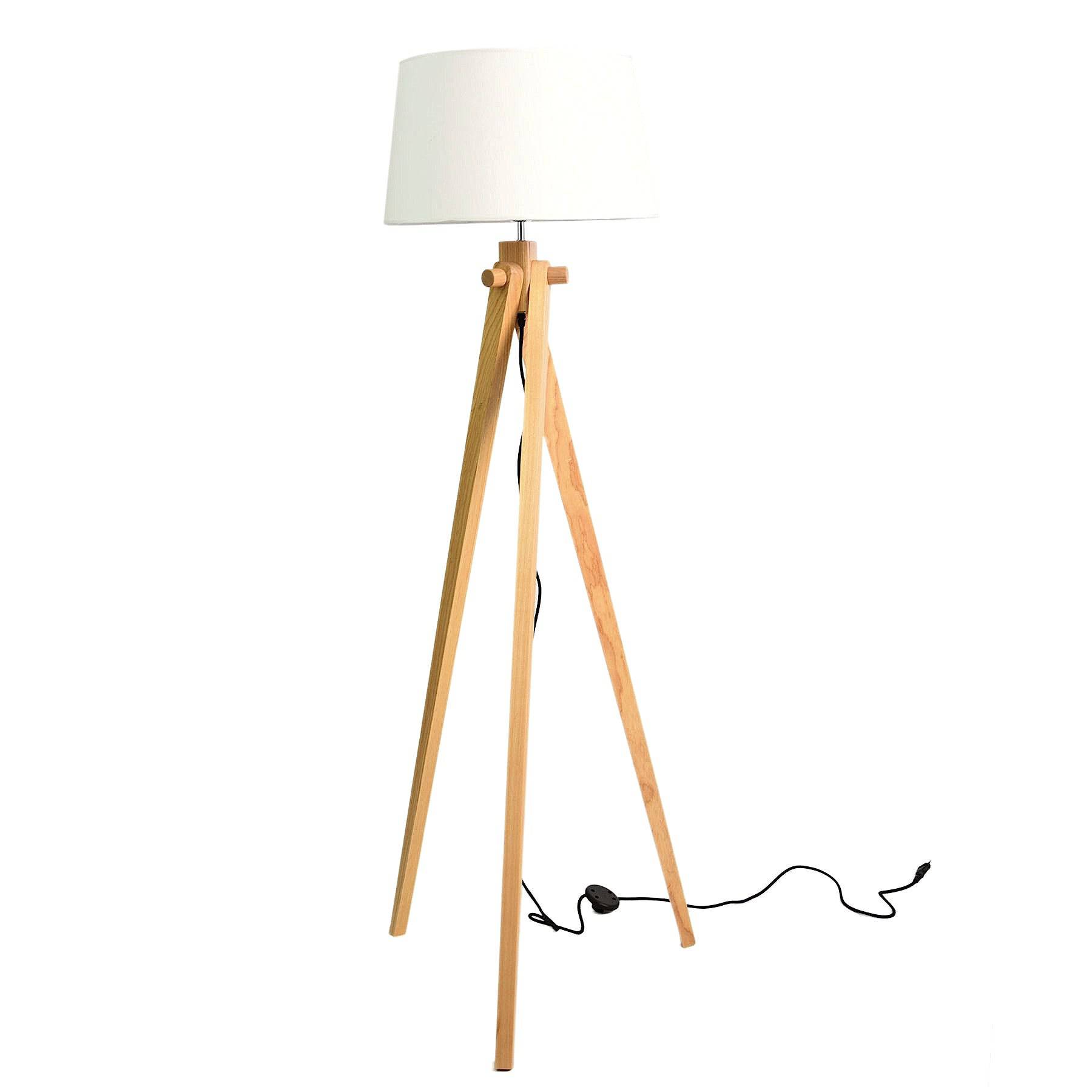 Trio Solid Wood Floor Lamp Bpld003-N -  Floor Lamps - ebarza Furniture UAE | Shop Modern Furniture in Abu Dhabi & Dubai - مفروشات ايبازرا في الامارات | تسوق اثاث عصري وديكورات مميزة في دبي وابوظبي