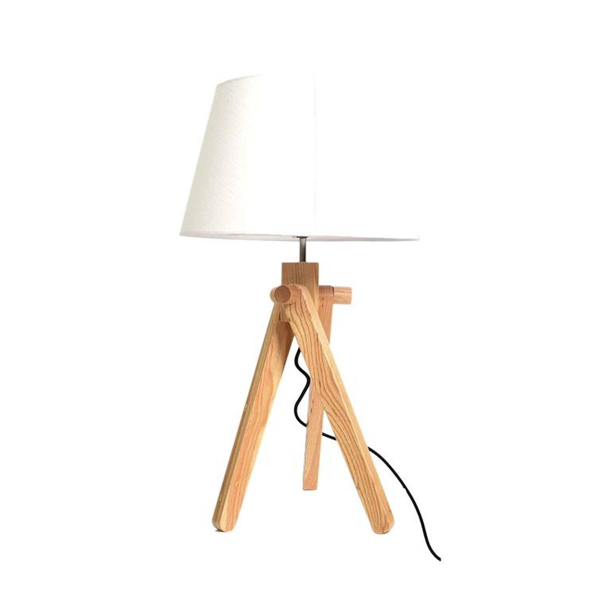 Trio Solid Wood Solid Wood Table Lamp Bptd056-N -  Desk\table Lamps - ebarza Furniture UAE | Shop Modern Furniture in Abu Dhabi & Dubai - مفروشات ايبازرا في الامارات | تسوق اثاث عصري وديكورات مميزة في دبي وابوظبي