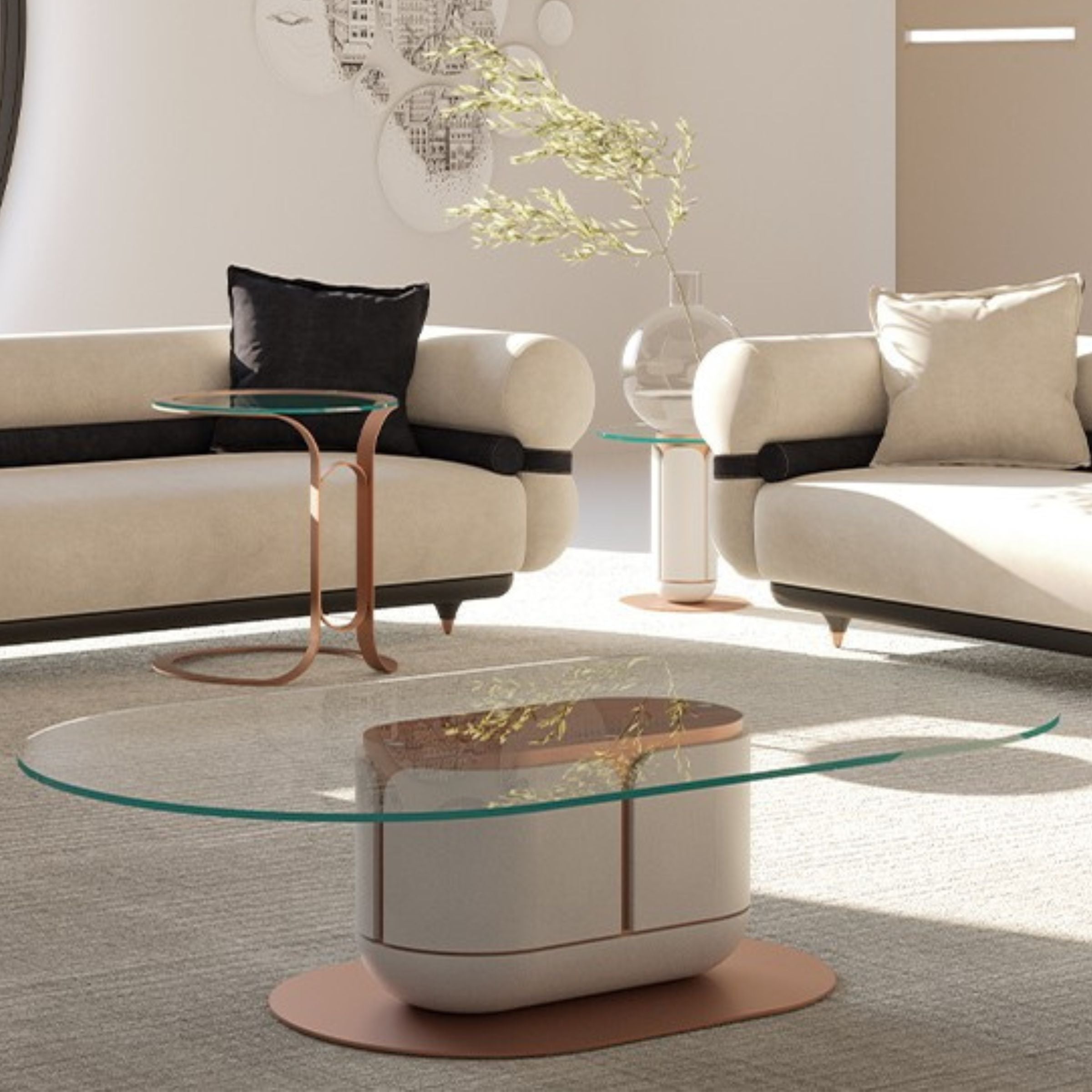 Display Item - TULIP COFFEE TABLE SHOTLP001-YAS -  DISPLAY ITEM - ebarza Furniture UAE | Shop Modern Furniture in Abu Dhabi & Dubai - مفروشات ايبازرا في الامارات | تسوق اثاث عصري وديكورات مميزة في دبي وابوظبي