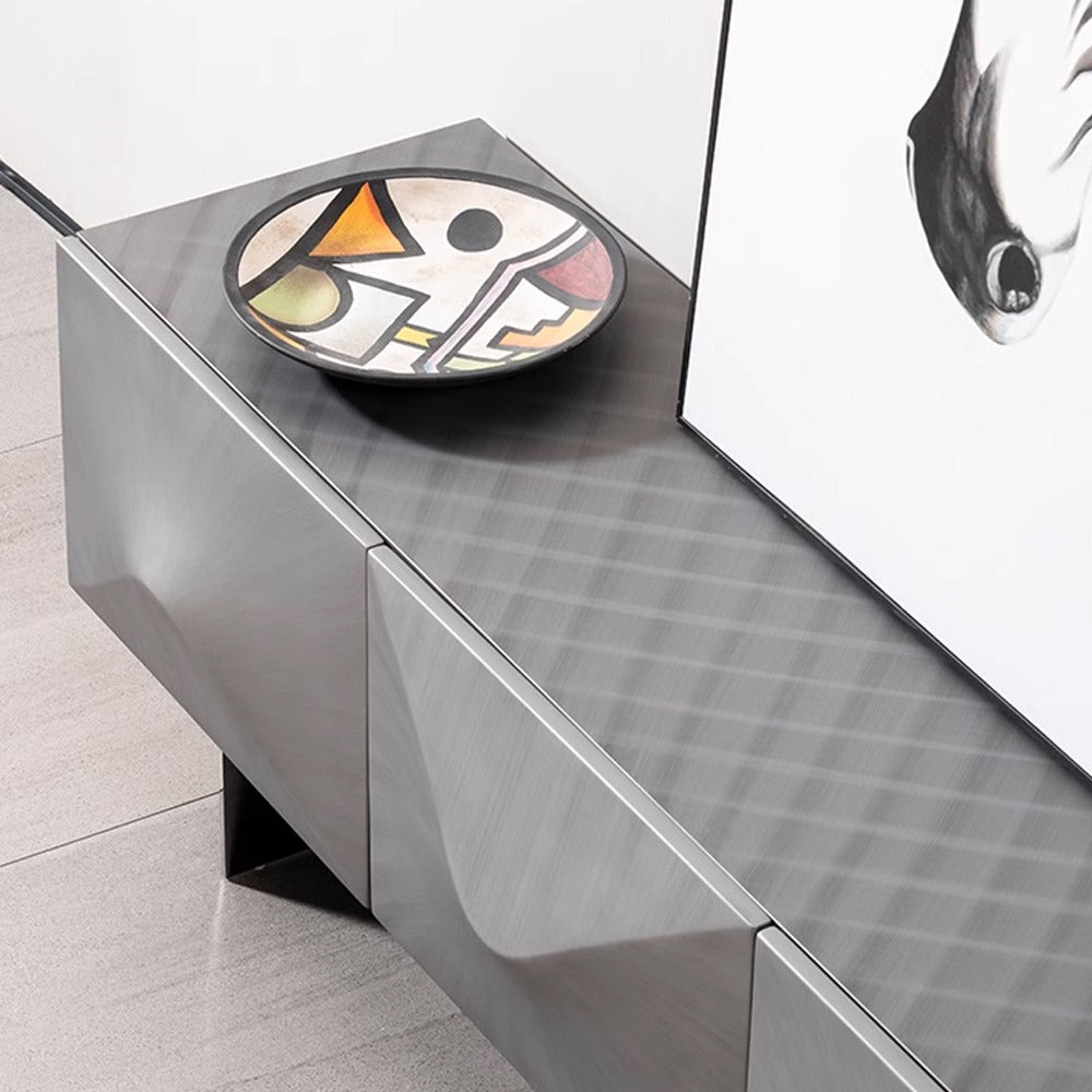 Titanium Black TV Unit IDG-D212 (18015) -  Sideboards - ebarza Furniture UAE | Shop Modern Furniture in Abu Dhabi & Dubai - مفروشات ايبازرا في الامارات | تسوق اثاث عصري وديكورات مميزة في دبي وابوظبي